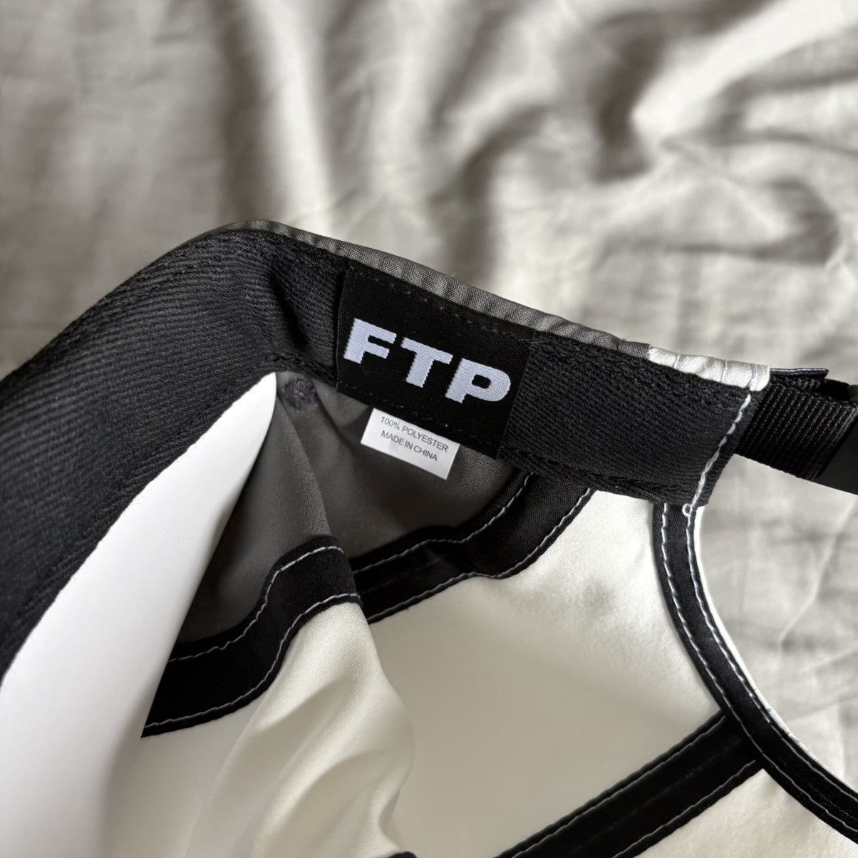 Fuck The Population FTP Distress Upside Down American Flag Camp Hat White Size ONE SIZE - 8 Thumbnail