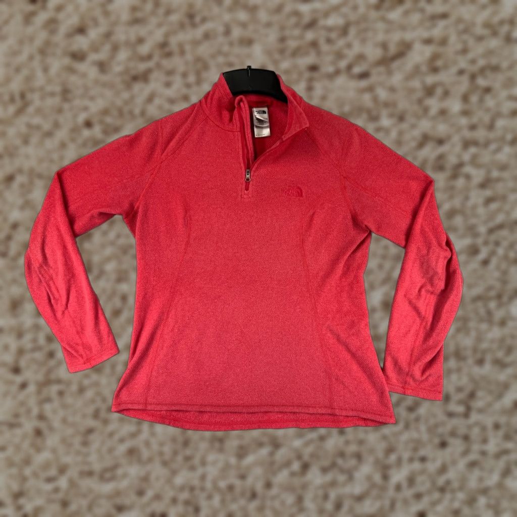 The North Face The North Face Sweater Womens Small Pink 100% Polyester Fleece 1/4 Zip Camping Size S / US 4 / IT 40 - 1 Thumbnail