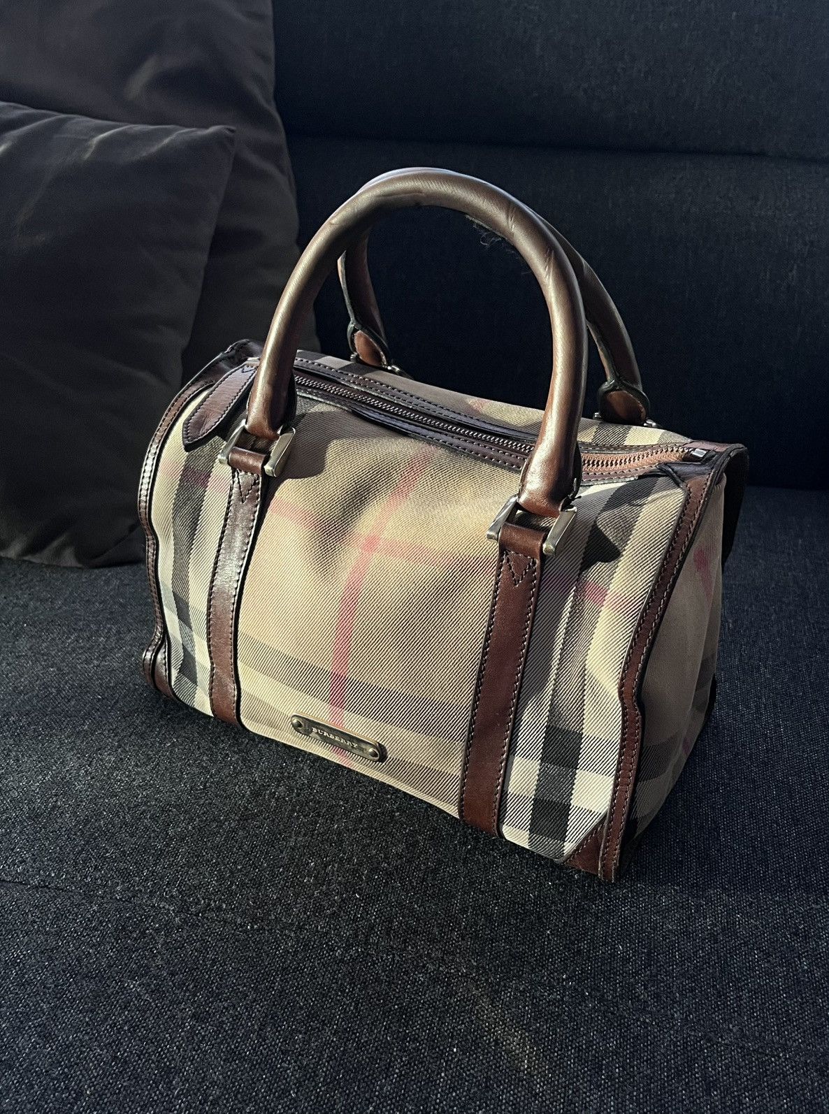 Burberry Vintage luxury Burberry bowling handl bag Size ONE SIZE - 1 Thumbnail