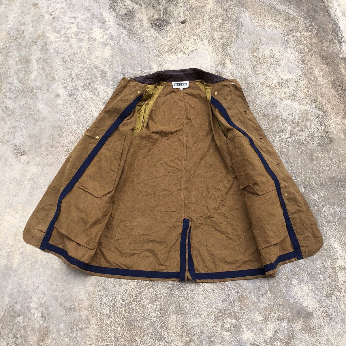Designer × Iceberg ICEBERG Rare Leather Collar Chore Jacket Size US M / EU 48-50 / 2 - 2 Thumbnail