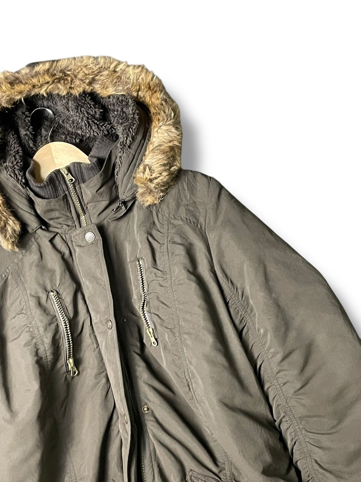 Japanese Brand × Vintage Japanese Brand Winter Hooded Fur Jacket (57) Size US M / EU 48-50 / 2 - 2 Thumbnail