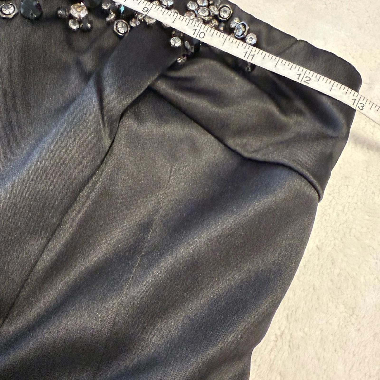 Express Express black satin mini dress embellished back zip lined XS Size XS / US 0-2 / IT 36-38 - 6 Thumbnail