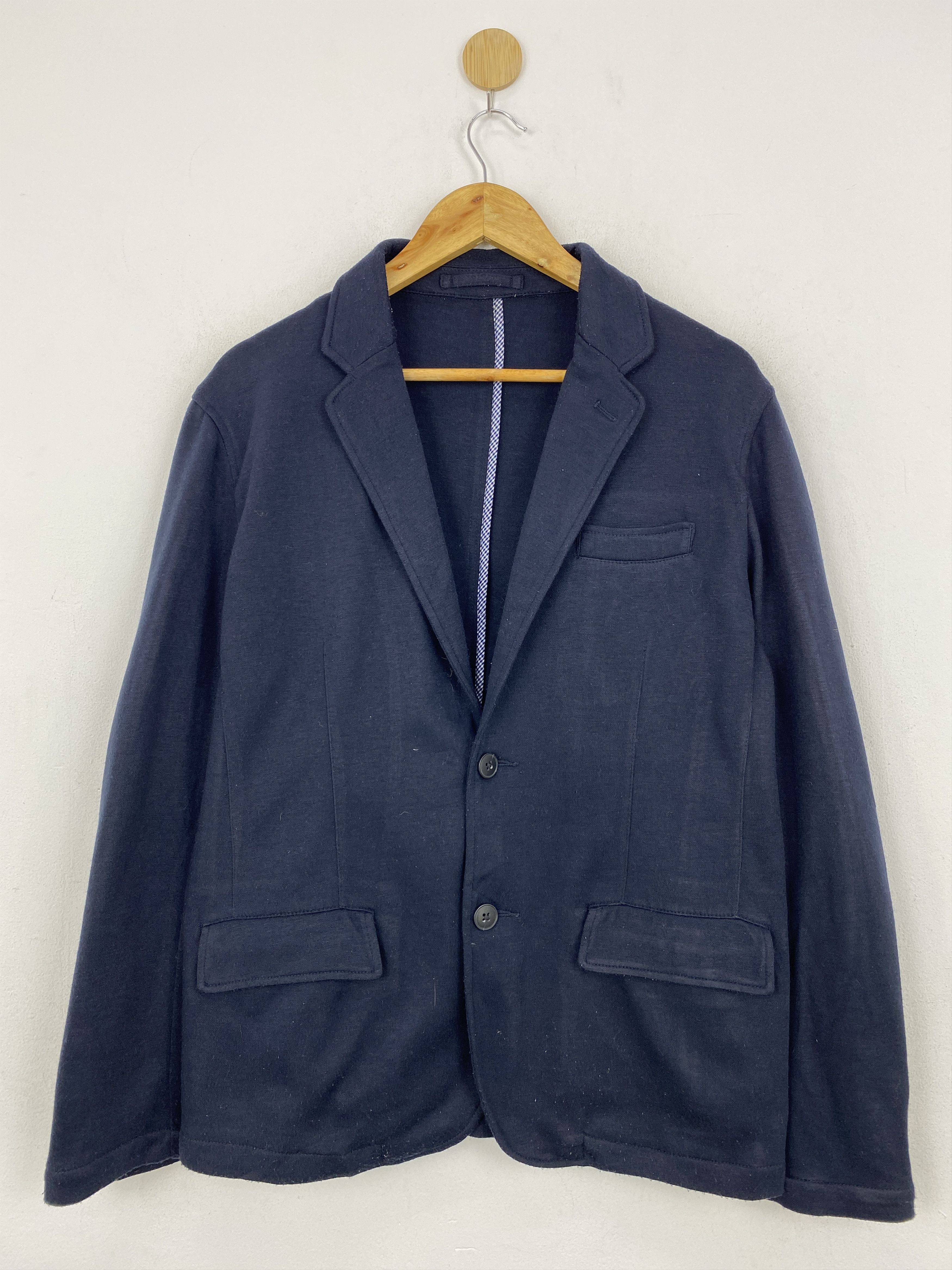 image of Vintage Black Coat Button Up Light Jacket, Men's (Size Large)
