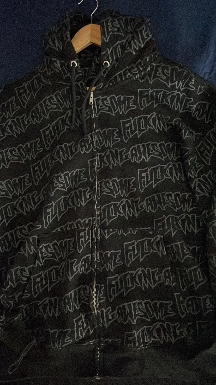 Fucking Awesome Fucking awesome aop grey and black hoodie Size US XXL / EU 58 / 5 - 2 Thumbnail