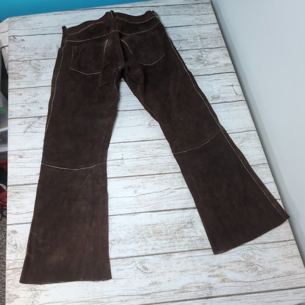 Other Vintage 1950's 1960's Brown Suede Leather Pants Size US 32 / EU 48 - 7 Thumbnail