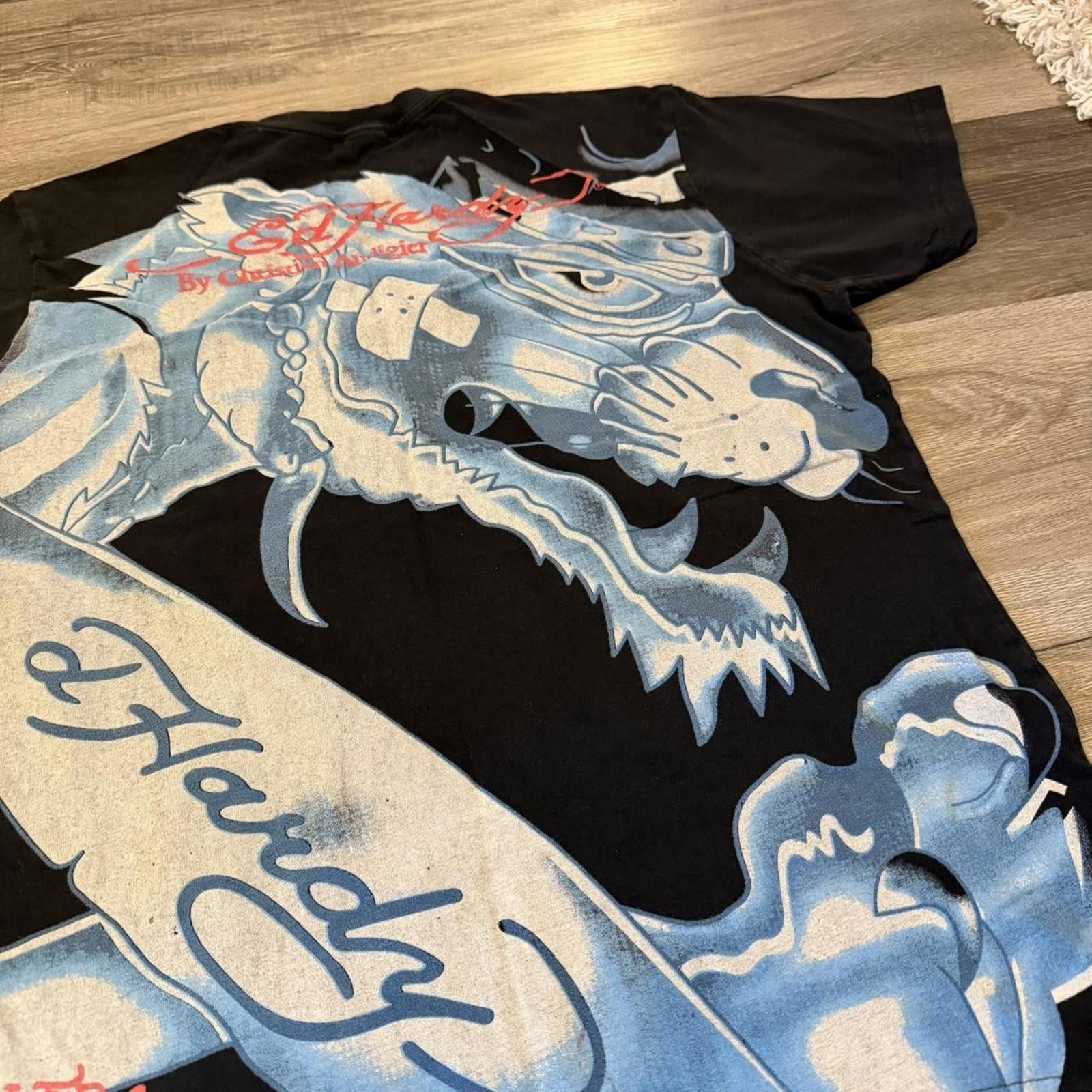 Ed Hardy Vintage Ed Hardy Christian audigier AOP panther t shirt XXL Size US XXL / EU 58 / 5 - 4 Thumbnail