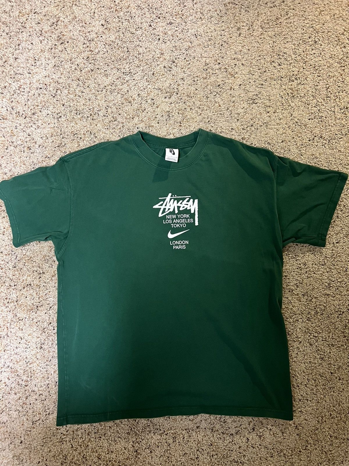 image of Nike x Stussy International Tee in Green, Men's (Size Large)