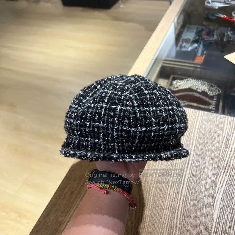 Chanel Chanel 24A tweed plaid wool cap Size ONE SIZE - 2 Thumbnail