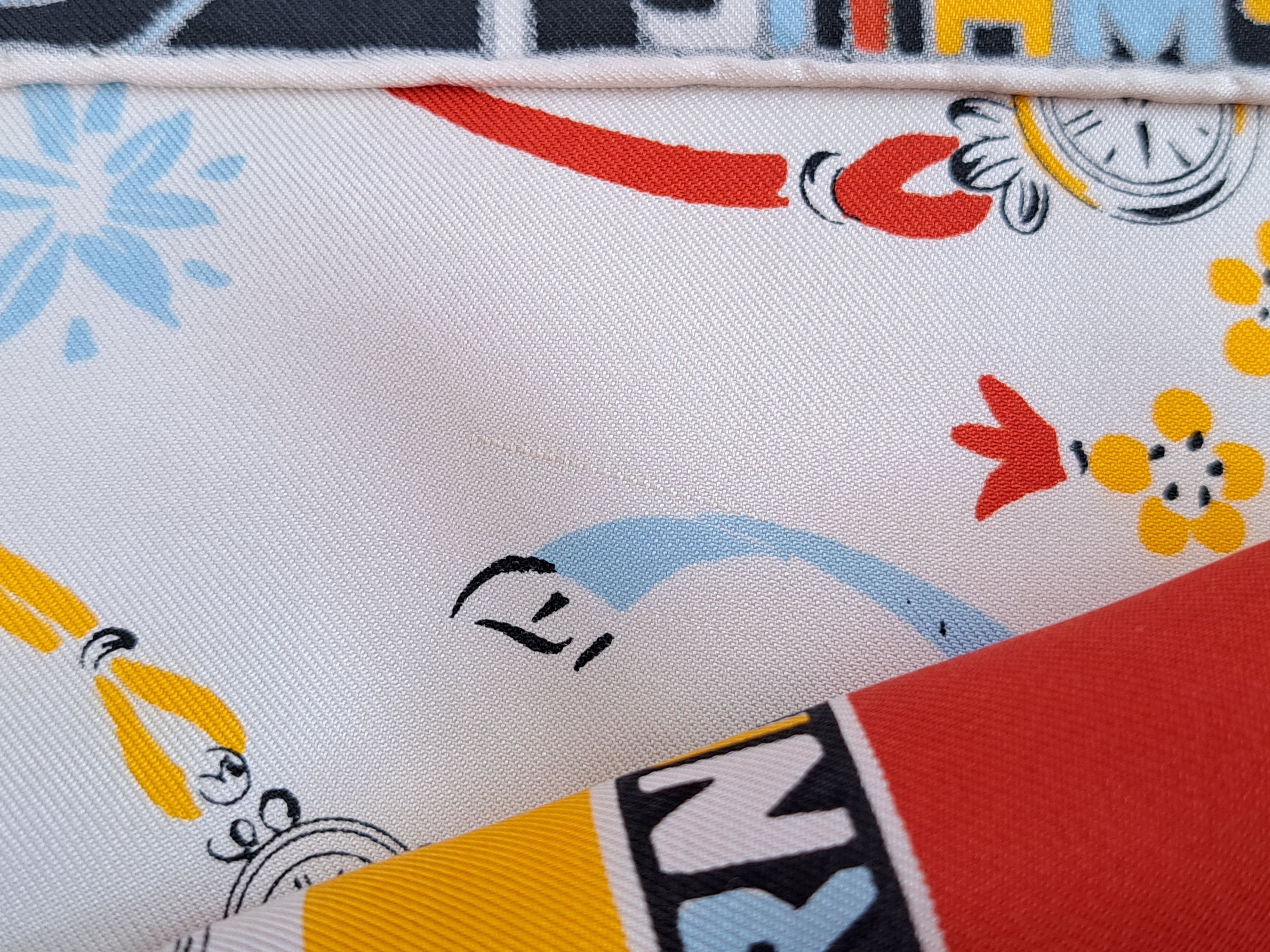 Designer × Vintage ETERNA MATIC vintage clock pattern silk scarf. Size ONE SIZE - 20 Thumbnail