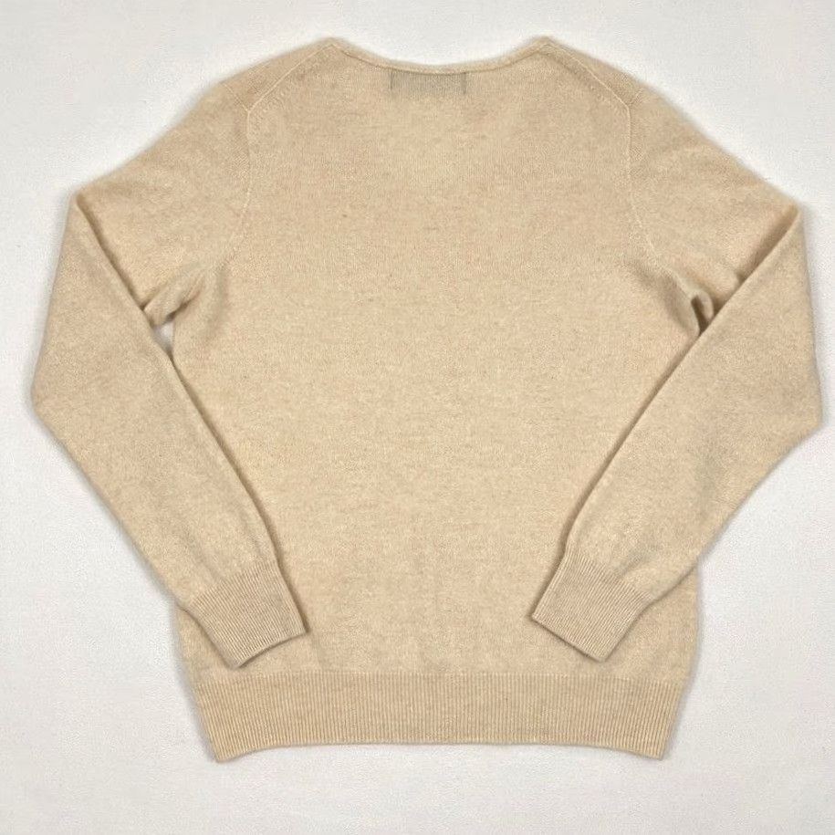 Vintage Chanyarn Cashmere Sweater Women S Brown Beige V-Neck Soft Quiet Luxury Old Money Pullover Size S / US 4 / IT 40 - 7 Thumbnail