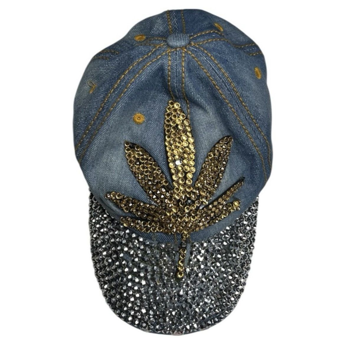 H&M H&M Denim Gold 420 Dad Cap Size ONE SIZE - 4 Thumbnail