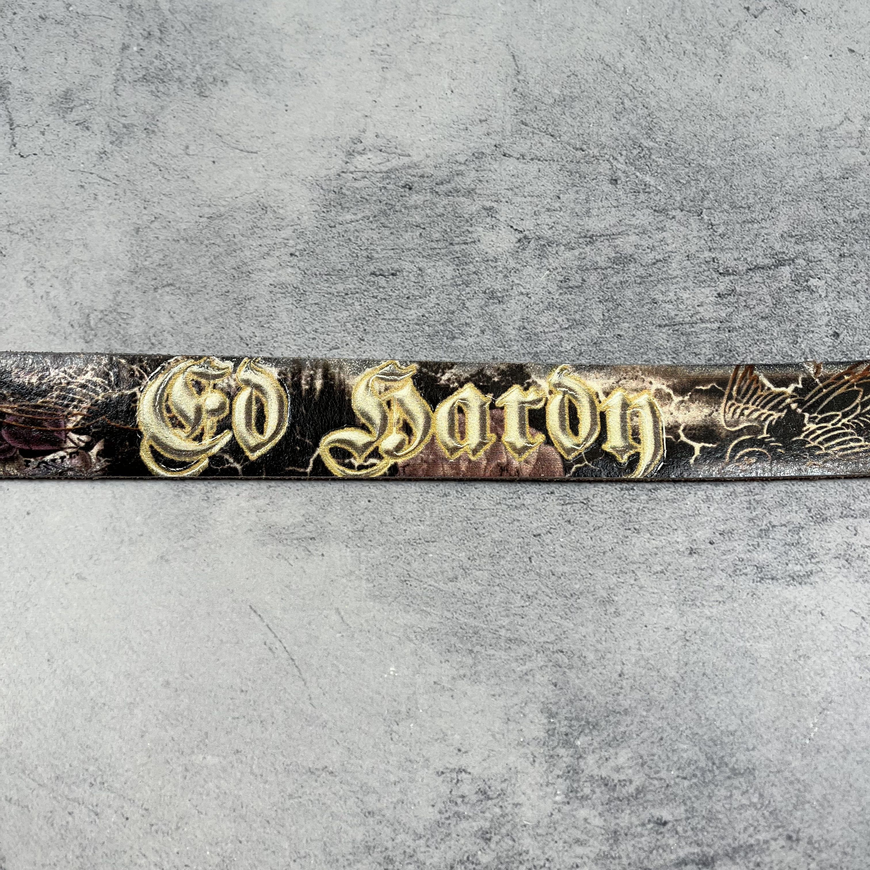 Ed Hardy Vintage Ed Hardy Skulls Rare Y2K Leather Belt 2000’s Size ONE SIZE - 3 Thumbnail