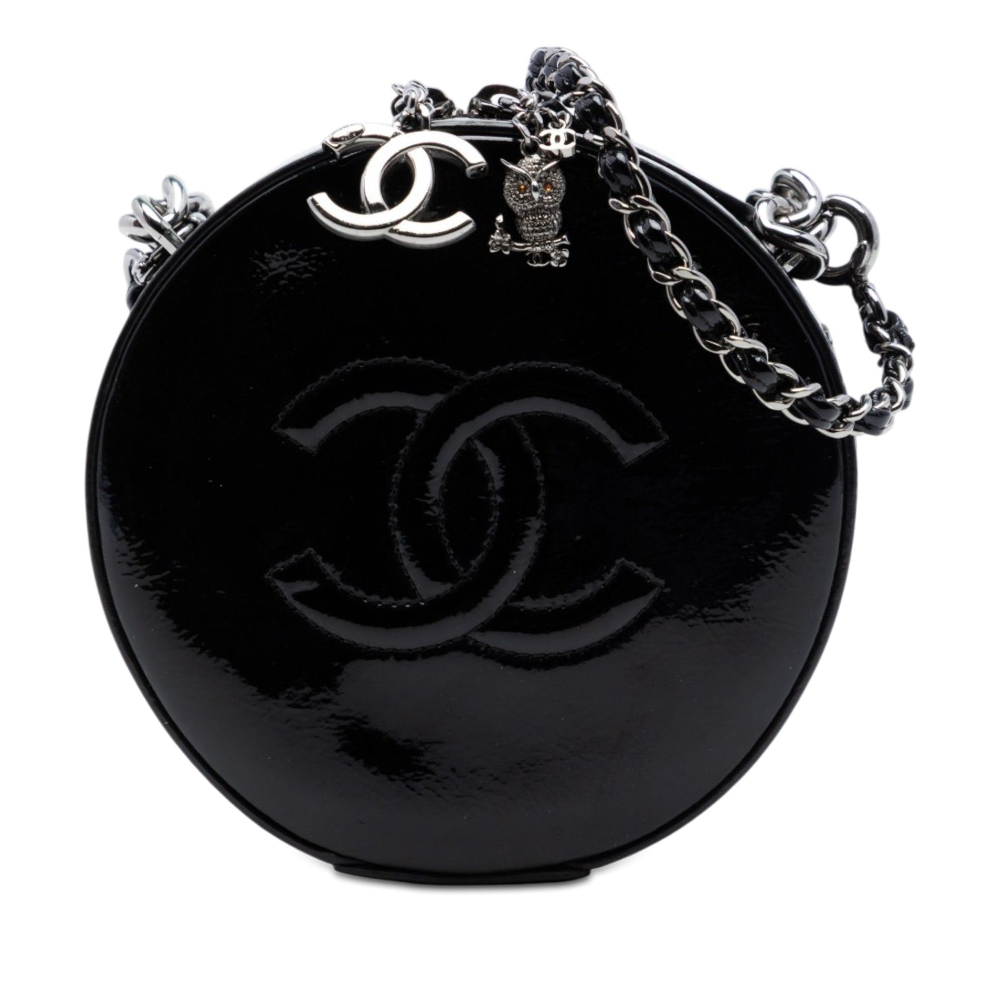 Chanel CC Patent Round as Earth Bag Size ONE SIZE - 1 Thumbnail