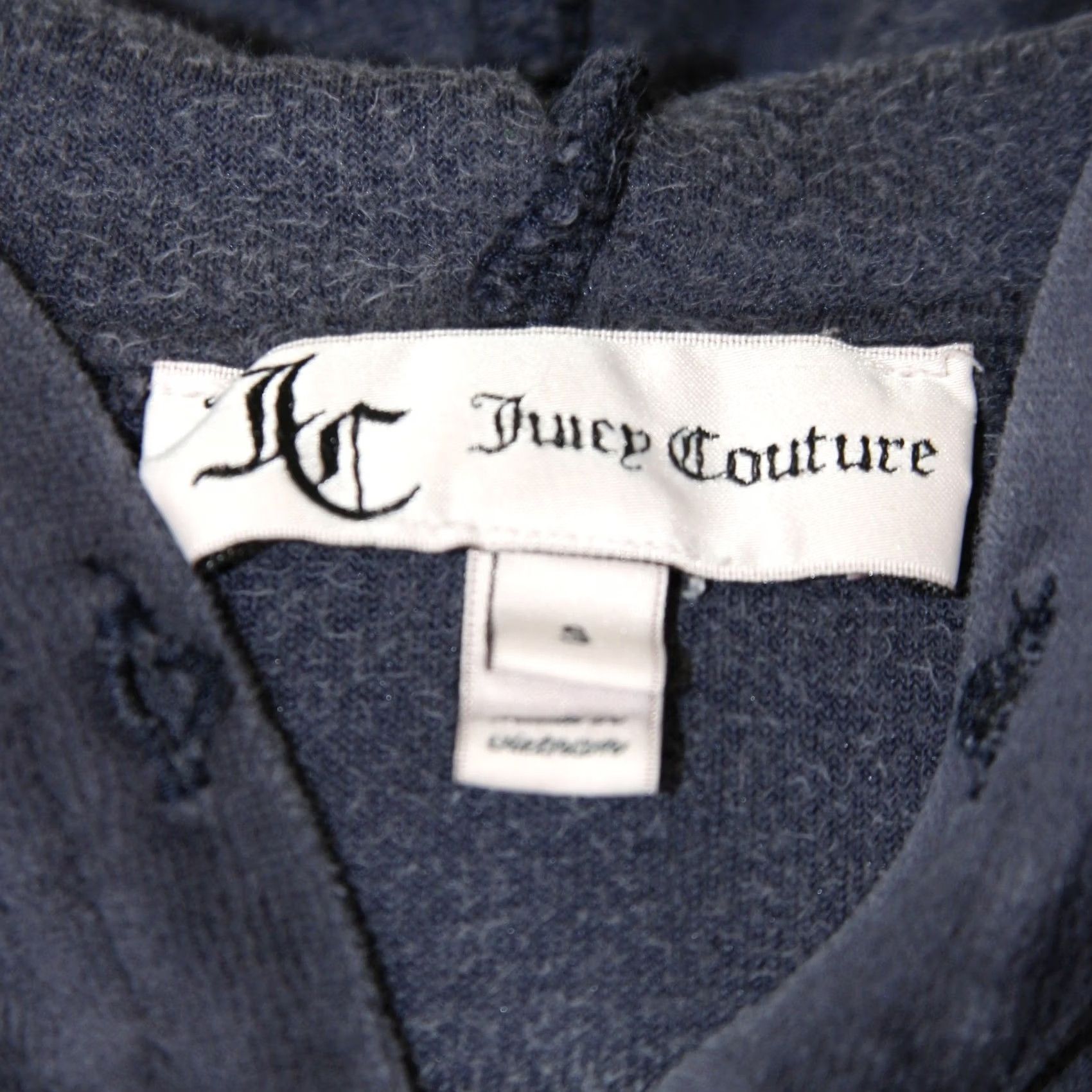 Juicy Couture Juicy Couture Hoodie Velour Women S Navy Blue Full Zip J Pull Y2K McBling Size S / US 4 / IT 40 - 4 Thumbnail