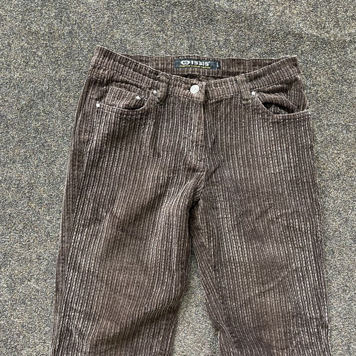 Vintage Vintage 90s Brown Corduroy Flare Pants Grunge Relaxed 30 Size 30" / US 8 / IT 44 - 3 Thumbnail