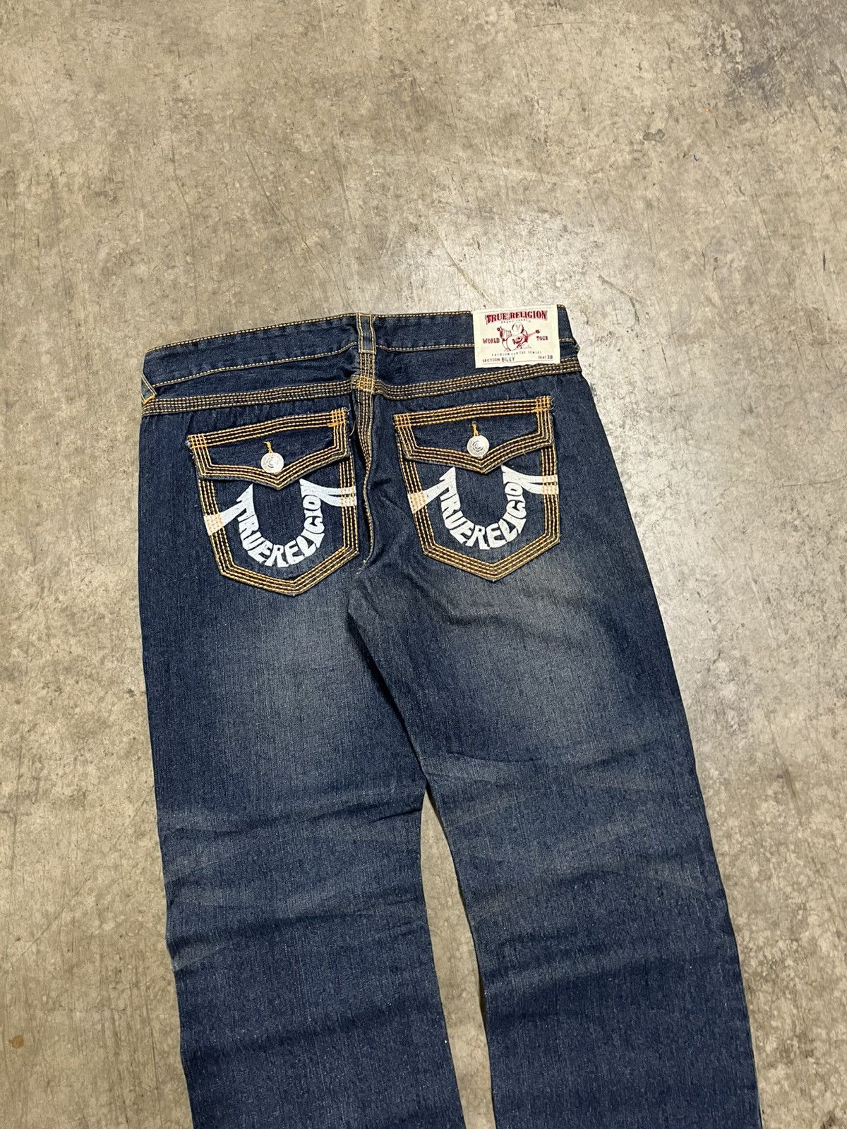 True Religion × Vintage True religion baggy fit denim wide leg skater streetwear Size US 38 / EU 54 - 3 Thumbnail