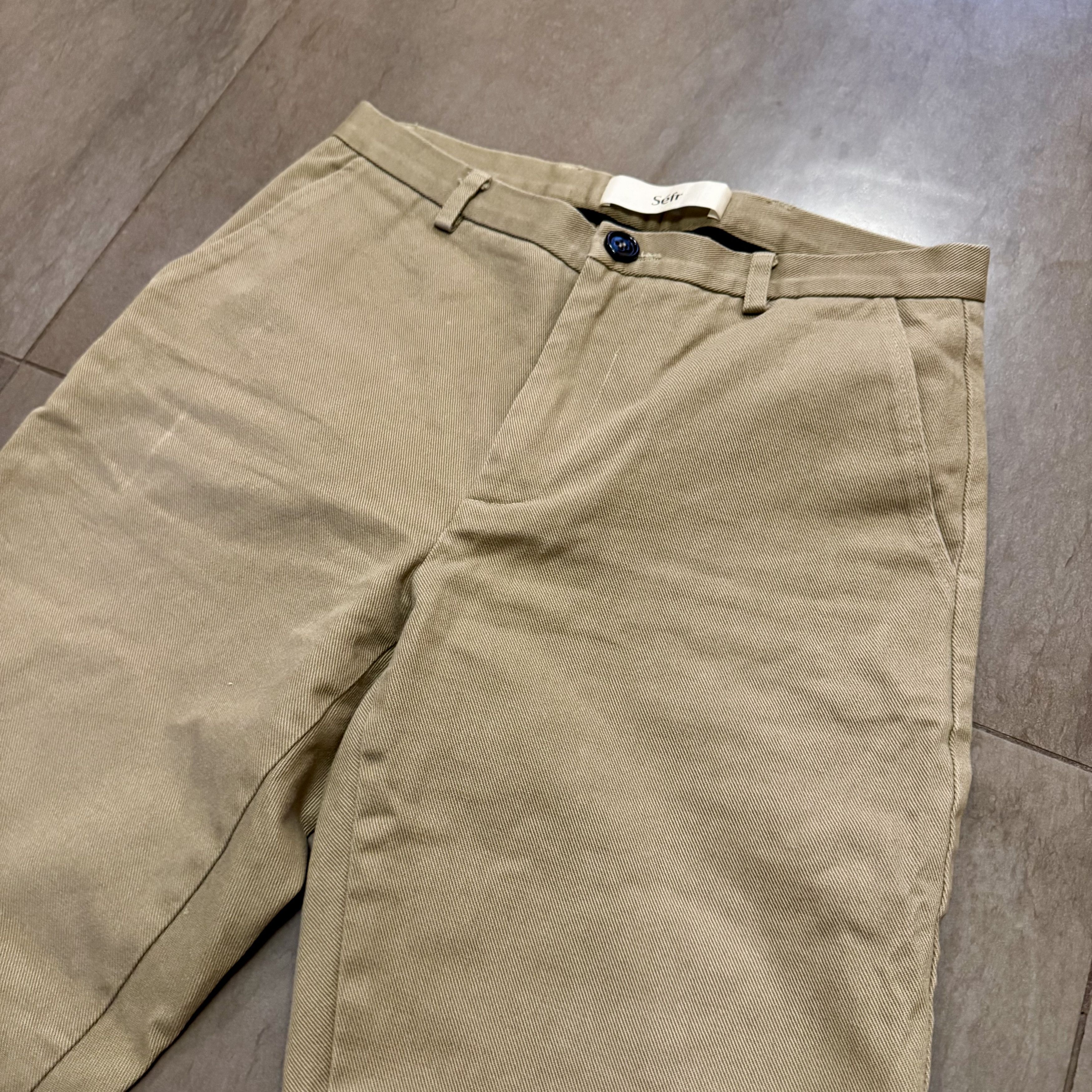Sefr Sefr Leon Trousers - Size Small - Olive Green Cotton Twill Size US 30 / EU 46 - 4 Thumbnail