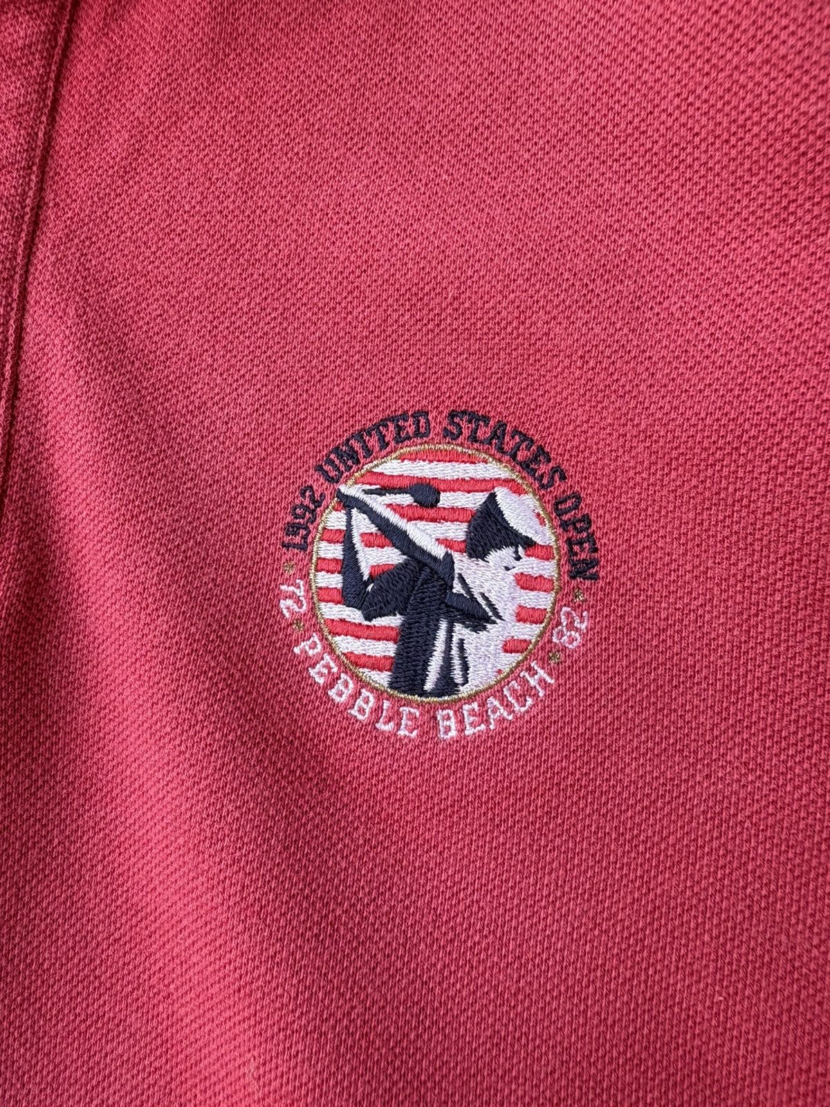 Polo Ralph Lauren Vintage 1992 Polo Ralph Lauren Golf USA Open Golf Collar Tee Size US M / EU 48-50 / 2 - 5 Thumbnail