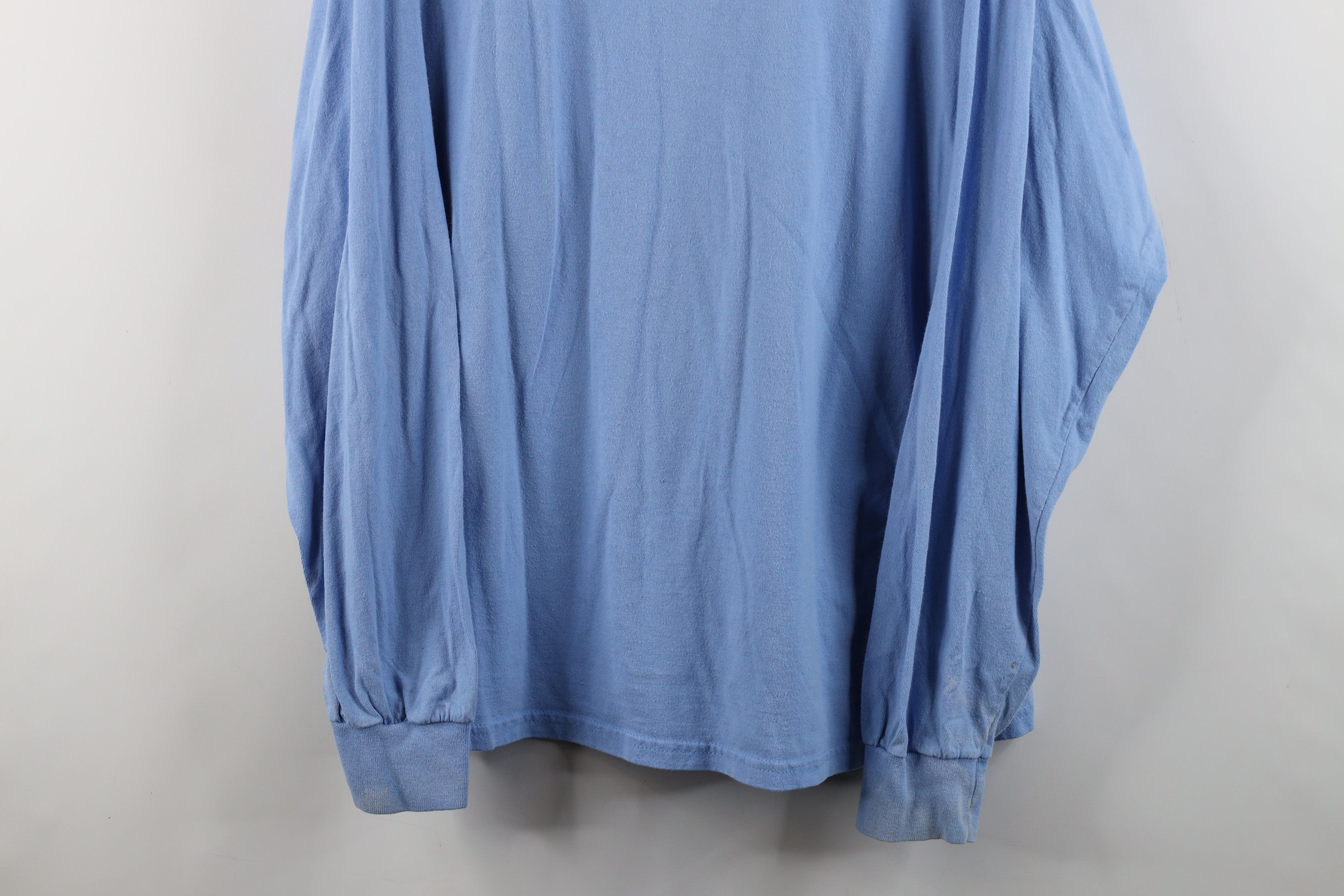 Vintage Vintage 90s Streetwear Long Sleeve T-Shirt Carolina Blue Size US XXL / EU 58 / 5 - 3 Thumbnail