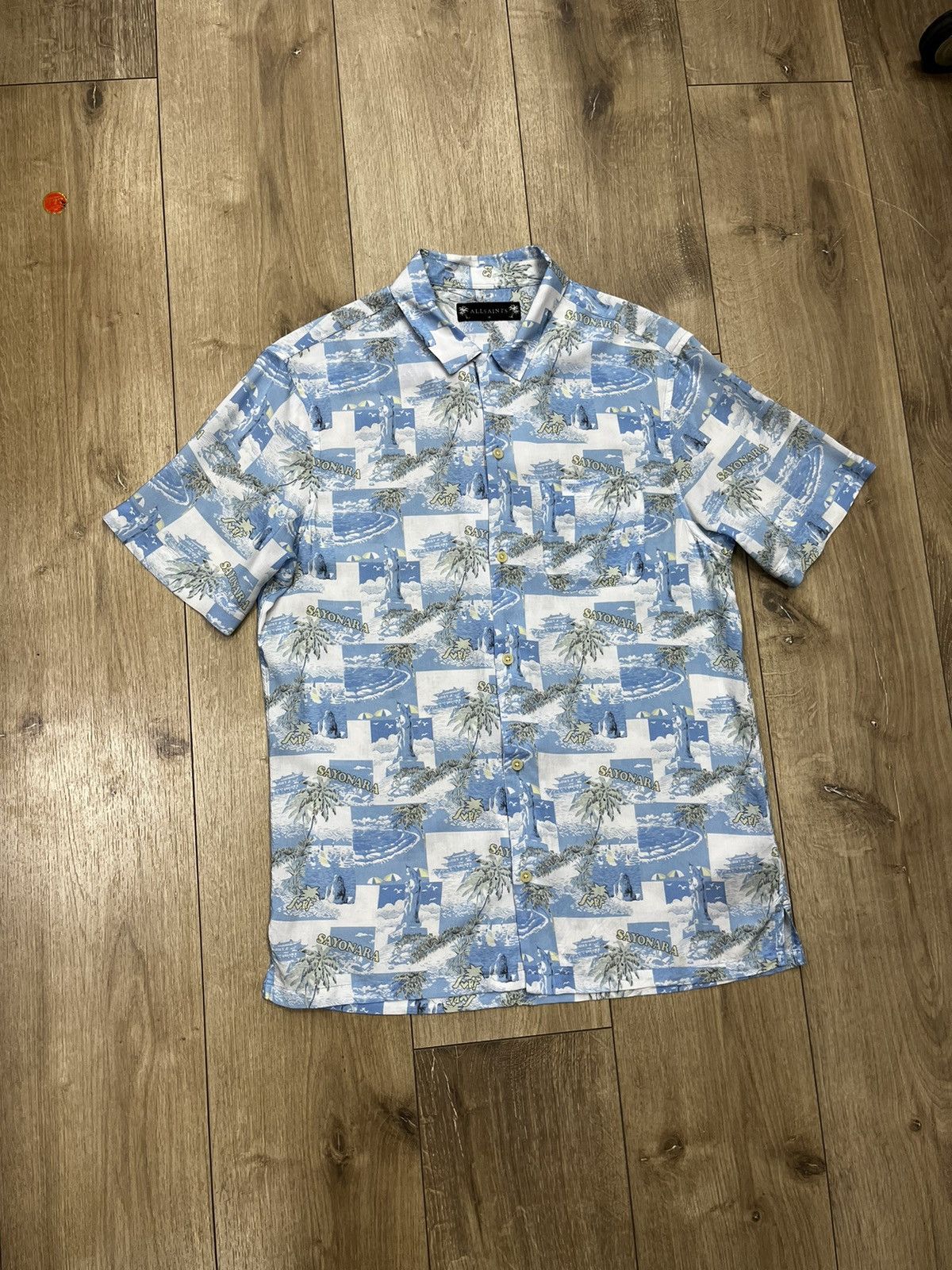 Other 🔴 Allsaints Sayonara Viscose Short Sleeve Hawaiian Shirt Size US M / EU 48-50 / 2 - 3 Thumbnail