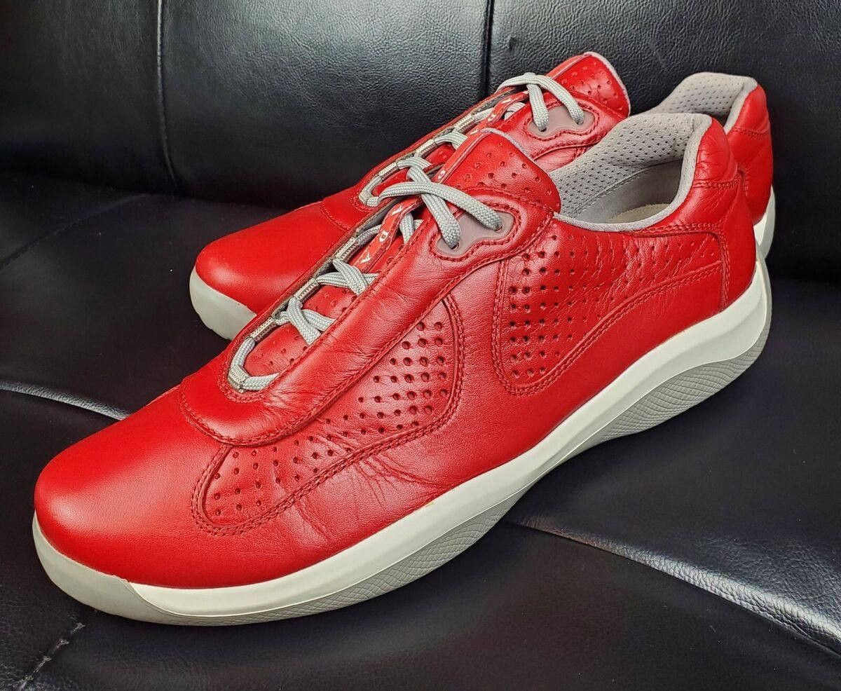 Prada Prada Americas Cup Cherry Red sz US9 Size US 9 / EU 42 - 4 Thumbnail
