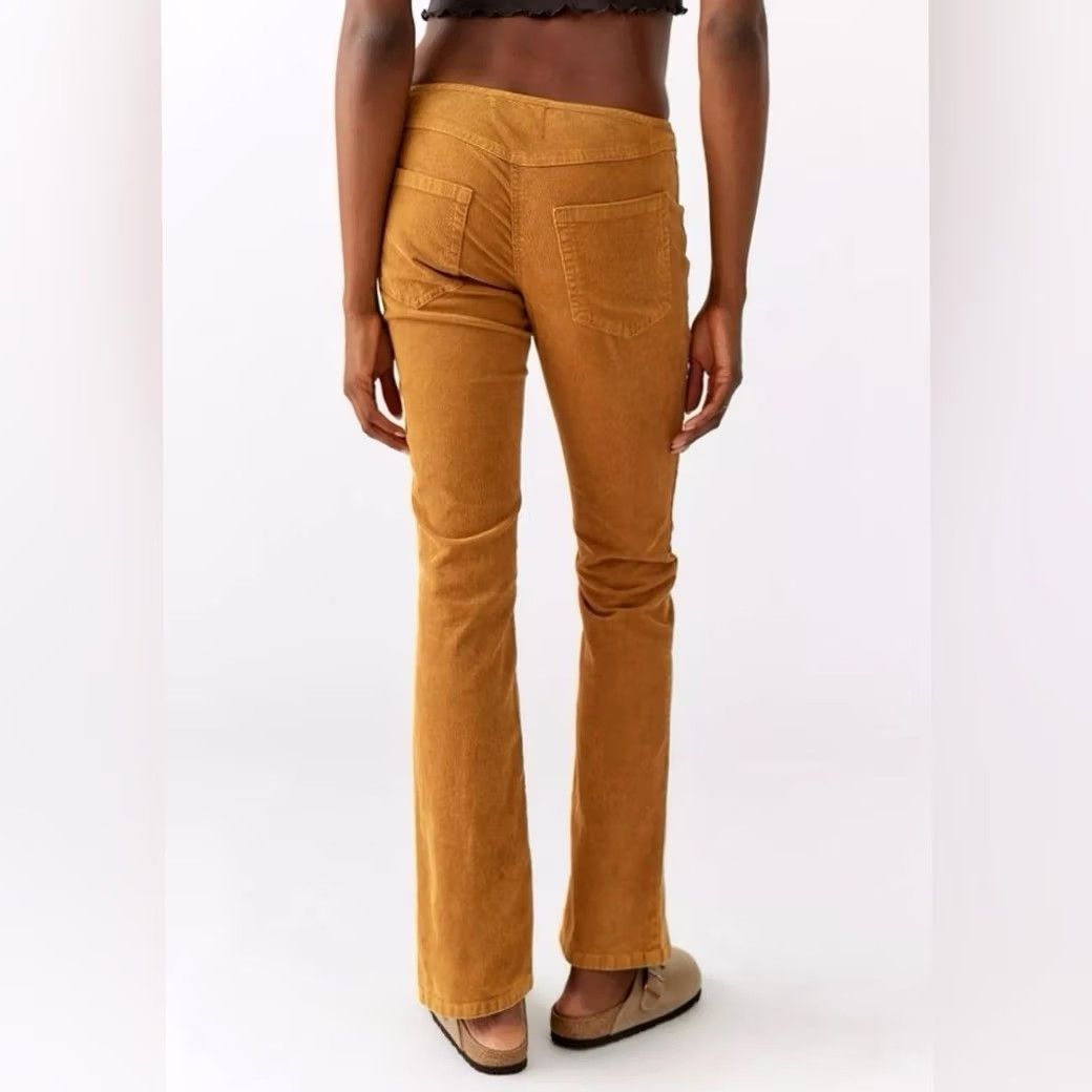Bdg BDG Urban Outfitters Eloise Ultra Low Rise Corduroy Pants Women 27 Gold Comfortable Slim Pockets 90s Grunge Bohemian Vintage: No Size 27" / US 4 / IT 40 - 4 Thumbnail