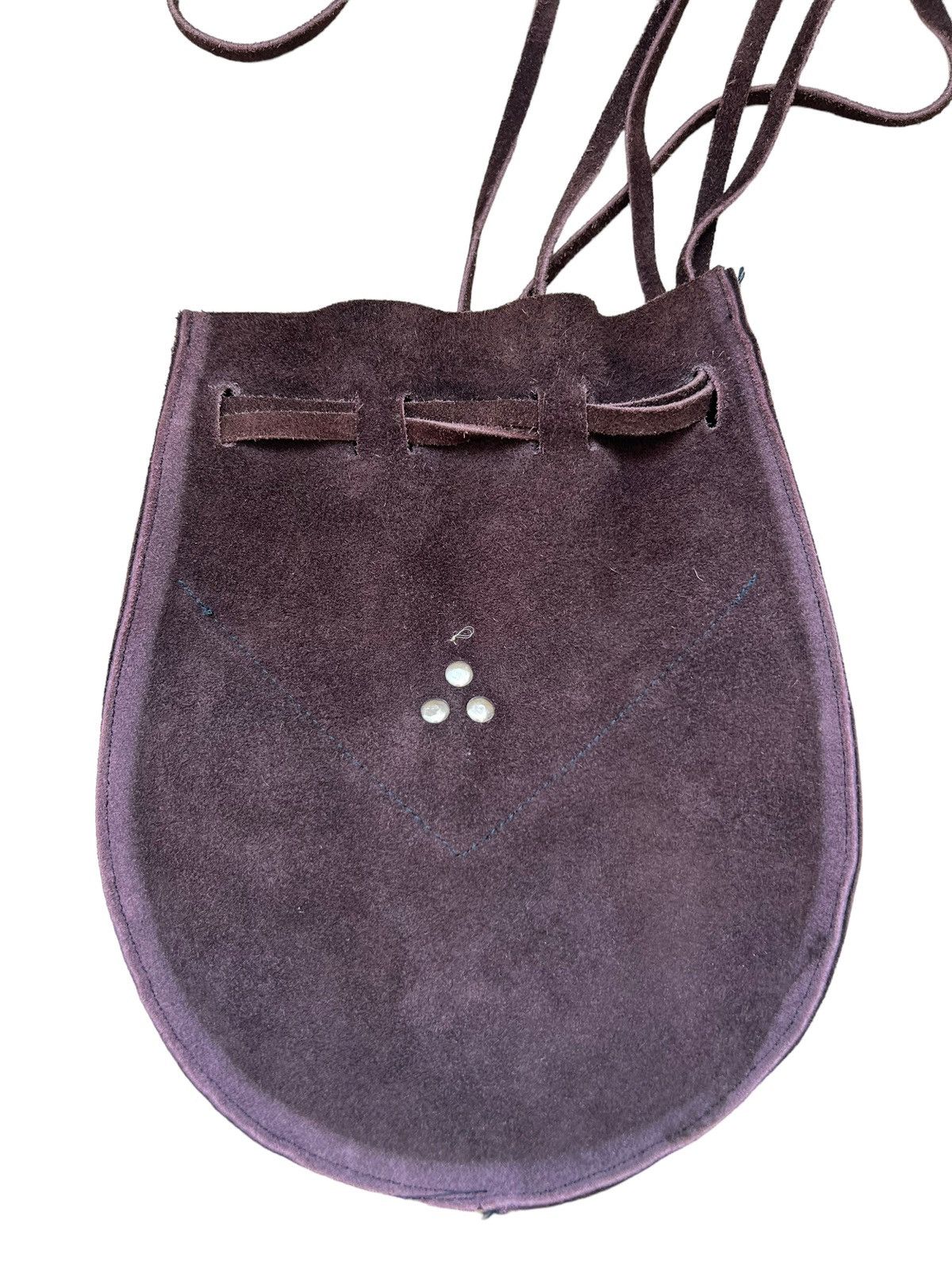 Leather Vintage Unknown Japan Brown Suede Leather Mini Fringe Bag Size ONE SIZE - 20 Thumbnail