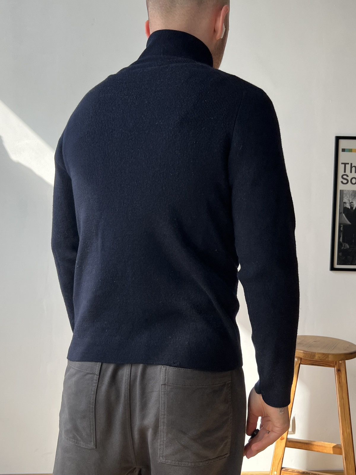 Stone Island Vintage Stone Island Wool Navy Turtle Neck Sweater XXLfits M Size US M / EU 48-50 / 2 - 3 Thumbnail
