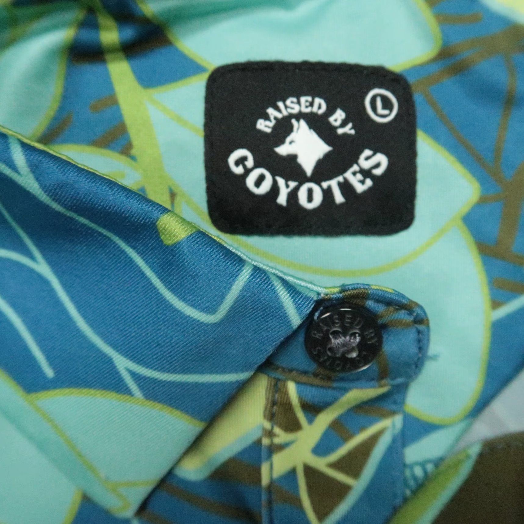 Vintage Raised By Coyotes Shirt Mens Large Blue Floral Birds Performance Golf Polo Size US L / EU 52-54 / 3 - 3 Thumbnail