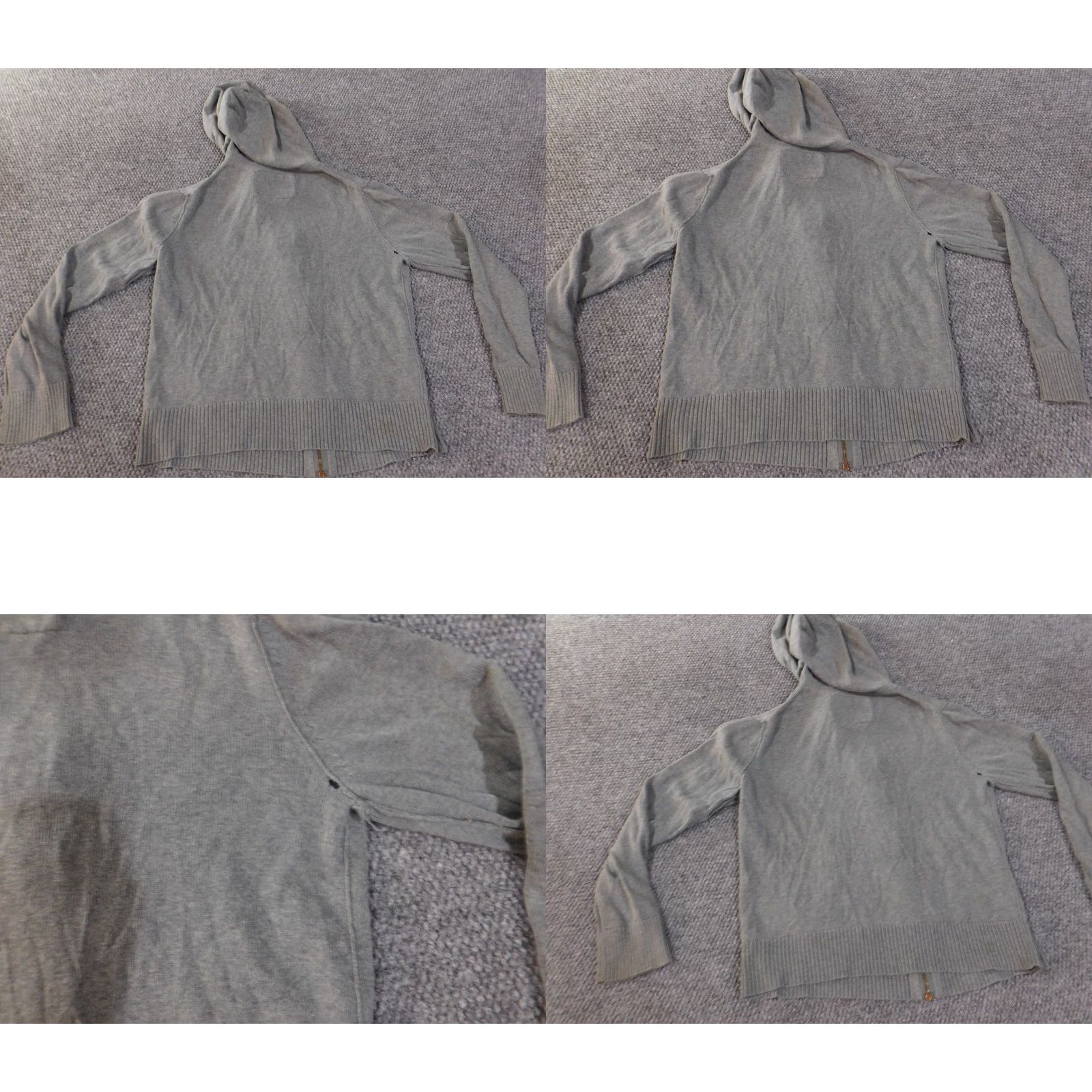 American Eagle Outfitters VINTAGE American Eagle Hoodie Womens Medium Gray Logo Zip stretch cotton Size M / US 6-8 / IT 42-44 - 8 Thumbnail