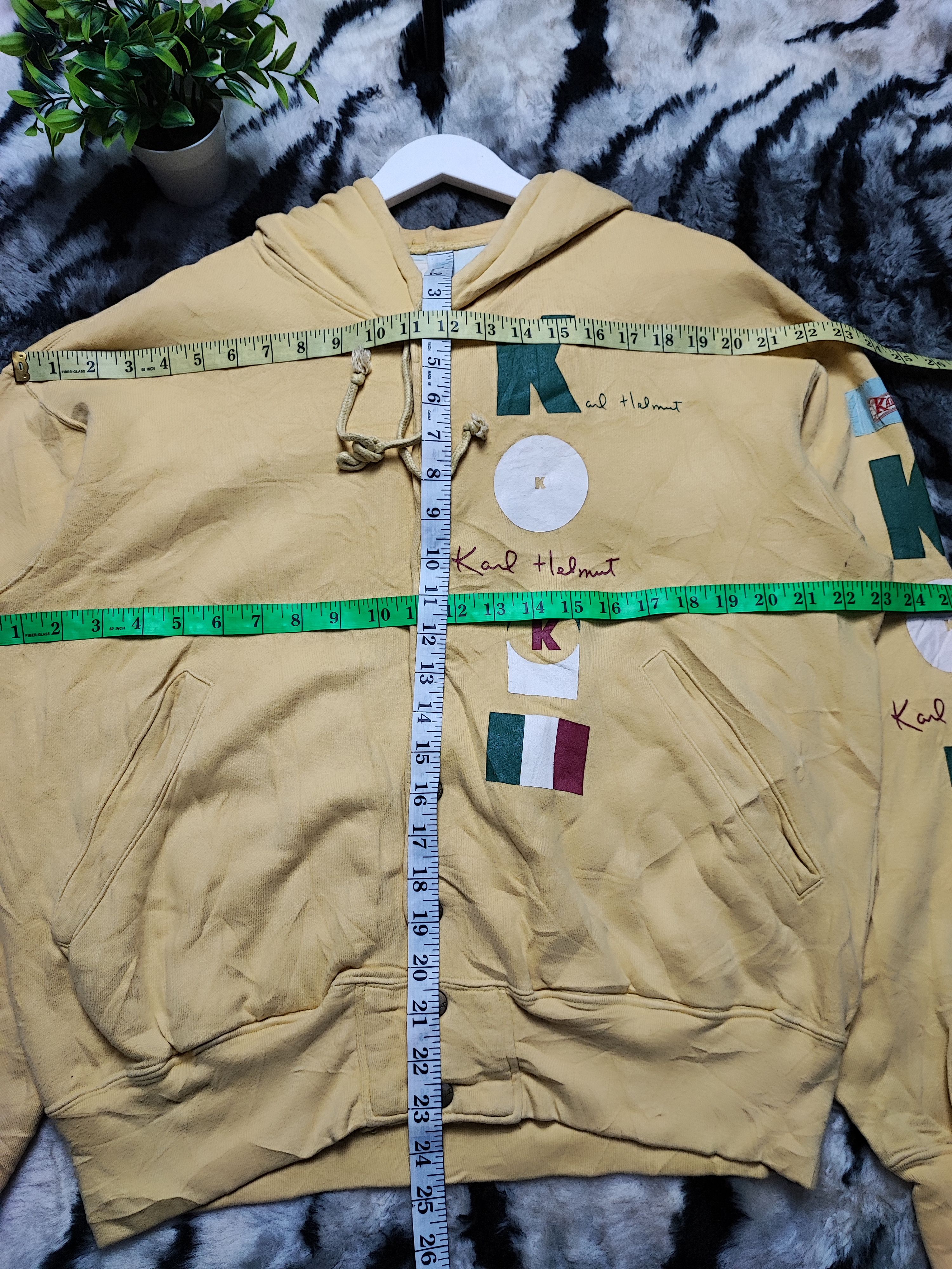 Designer Vintage Karl Helmut Big Logo Patched Zip up Hoodie Size US L / EU 52-54 / 3 - 9 Thumbnail