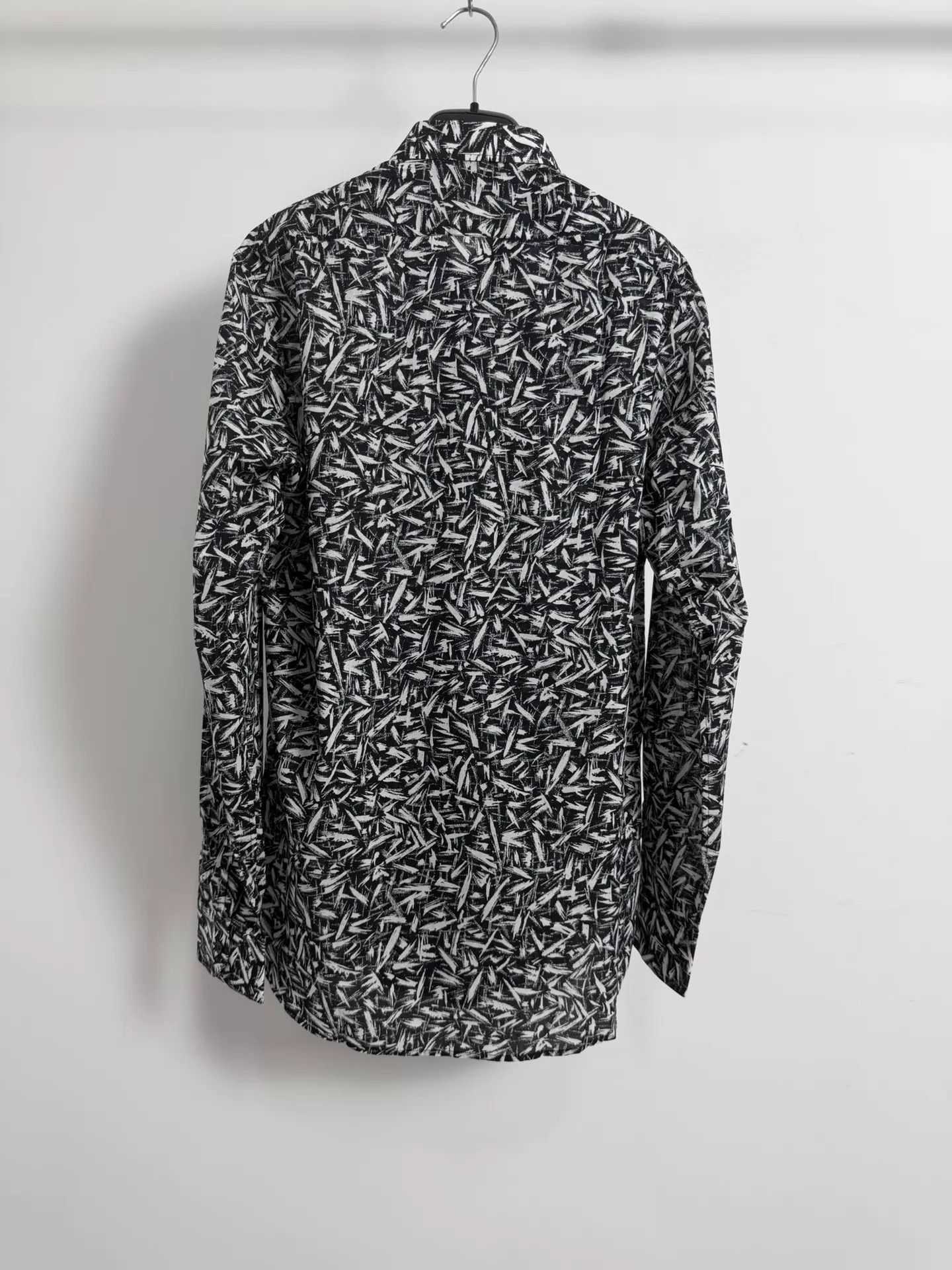 Saint Laurent Paris SLP 14ss Thorns All Over Black White Shirt 40 NWT Size US M / EU 48-50 / 2 - 2 Thumbnail