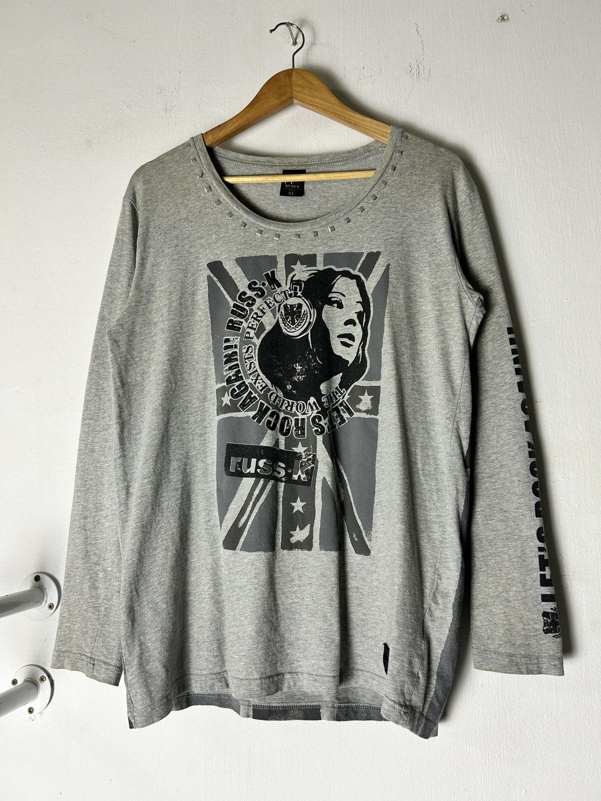 Japanese Brand RUSS.K Longsleeve Big Union Jack Flag Punk LGB Style Size M / US 6-8 / IT 42-44 - 4 Thumbnail