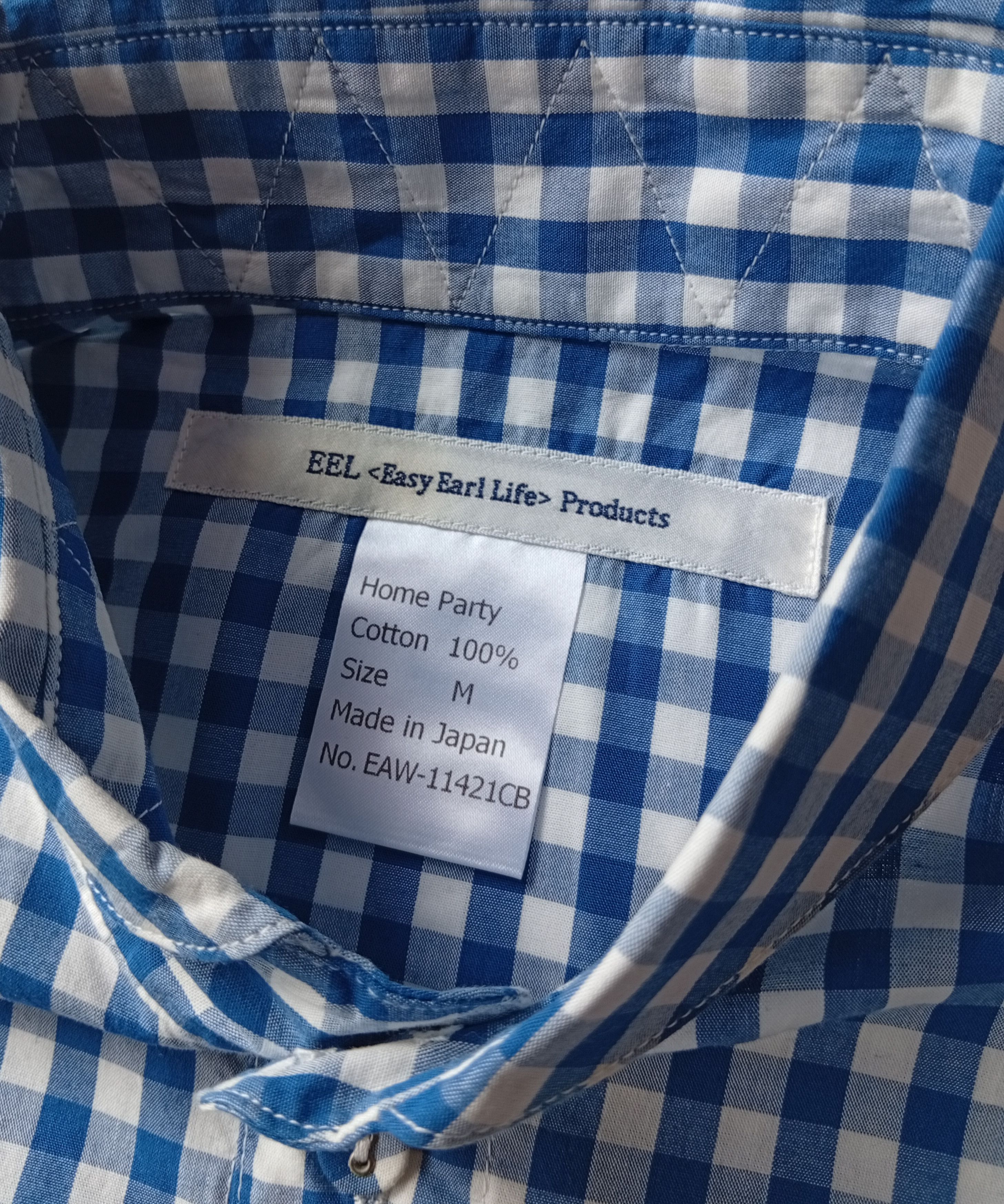 Easy Earl Life Easy Earl Life EEL home party gingham shirt Size US M / EU 48-50 / 2 - 4 Thumbnail