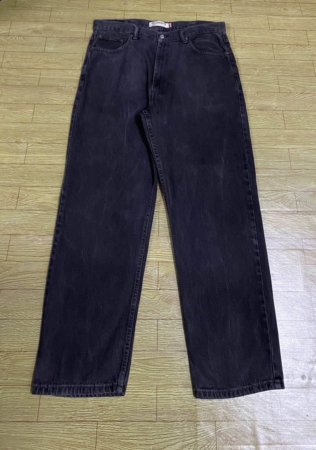 Levi's Very Rare Vintage Levis SuperBlack 550 Loose Jeans 2000s Size US 40 / EU 56 - 1 Thumbnail