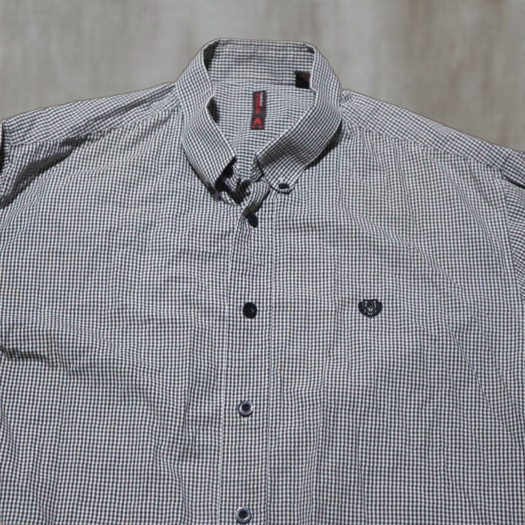 Perry Ellis PERRY ELLIS AMERICA Gray Checkered Button Down Shirt Men Size L Large Shirt Men L Gray Checkered Button-Down Perry Ellis America 90s Size US L / EU 52-54 / 3 - 1 Thumbnail