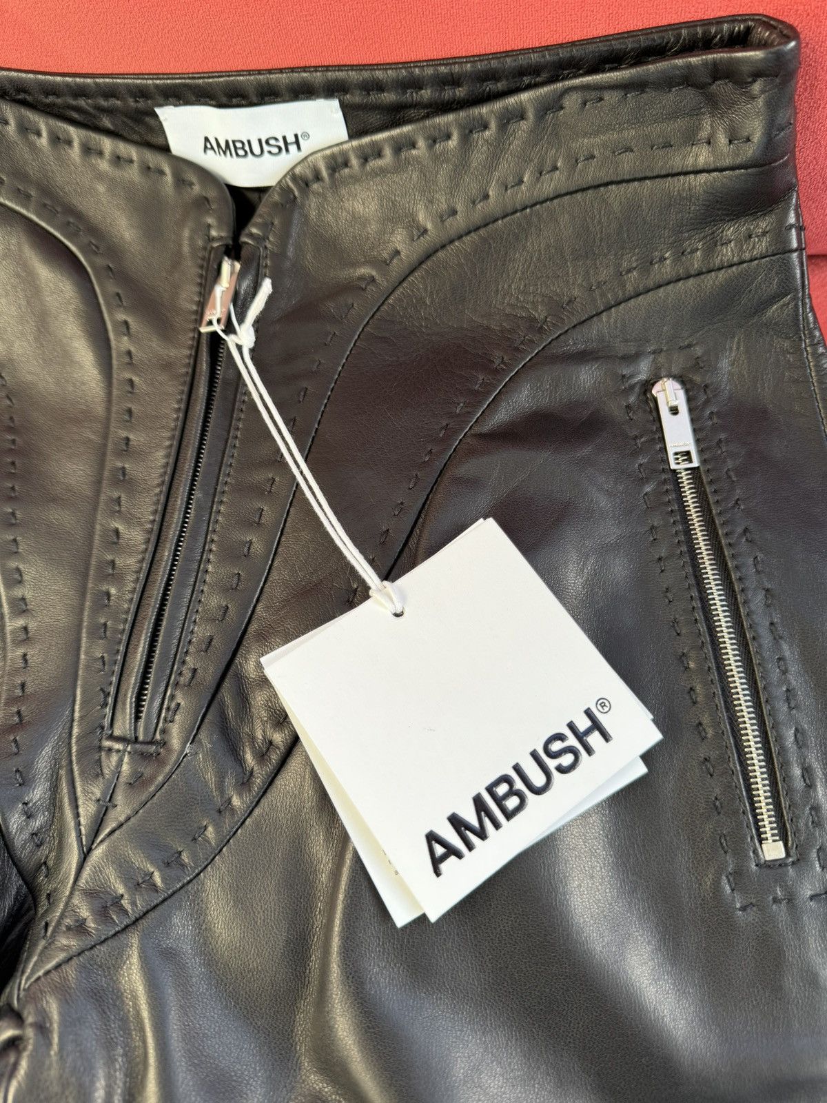 Ambush Design New Ambush flared leather trousers, size XS, 38 IT Size 26" / US 2 / IT 38 - 14 Thumbnail