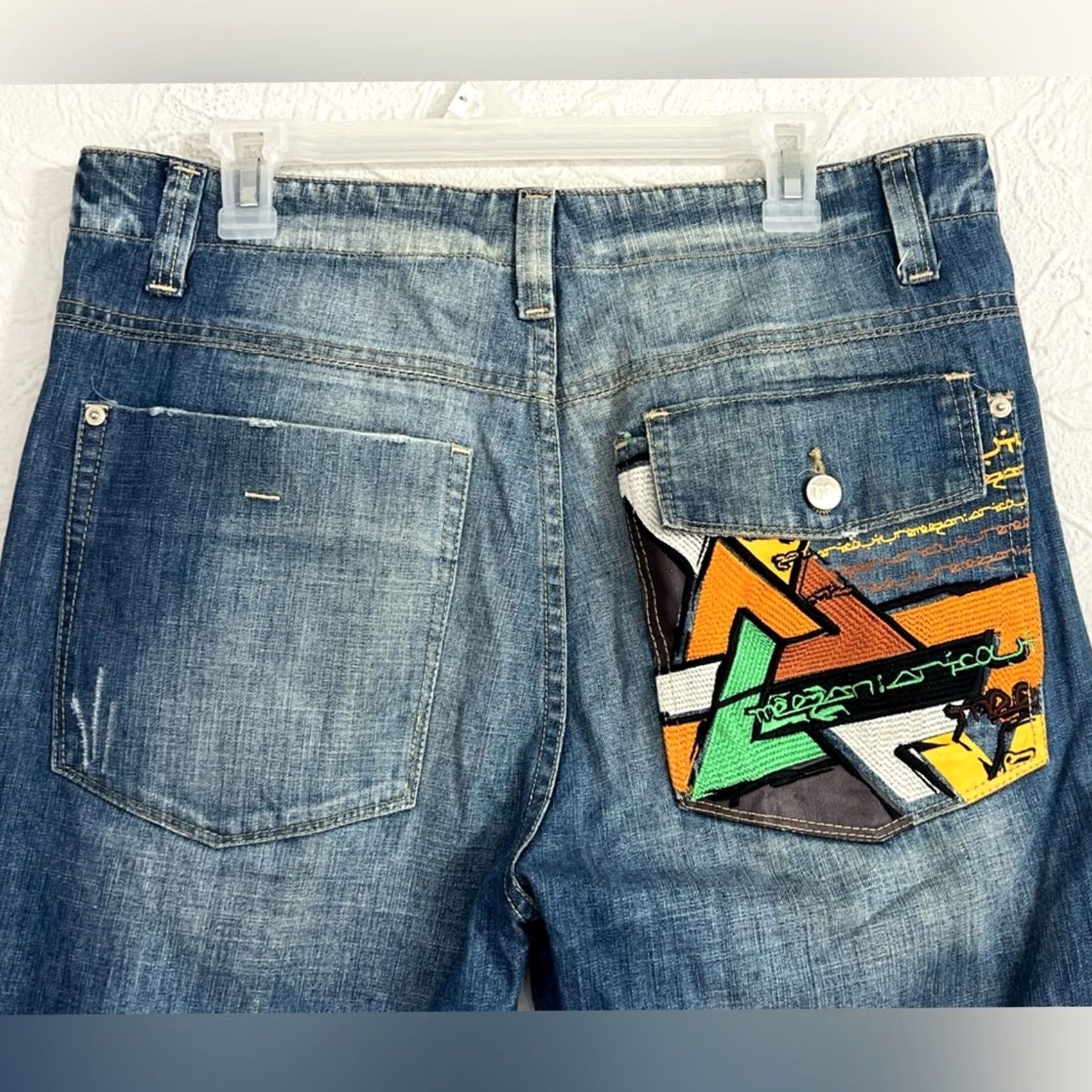 JNCO VINTAGE Meezan Jeans Mens 34x29 Medium Wash Jnco Style Denim Y2K Baggy Skater Shirt Size US 34 / EU 50 - 7 Thumbnail
