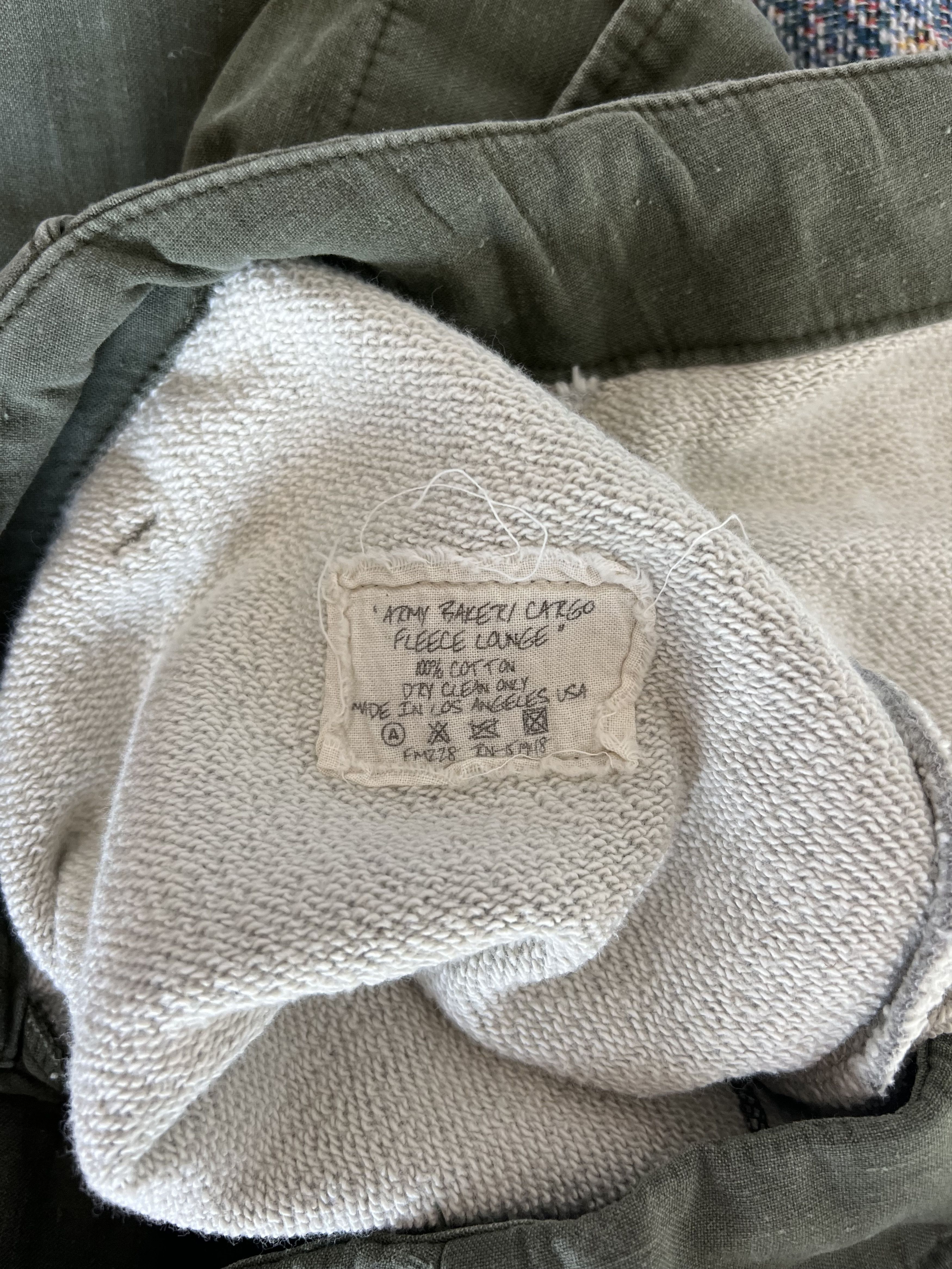 Greg Lauren Greg Lauren Army Baker Cargo Fleece Lounge Pants Size US 34 / EU 50 - 9 Thumbnail