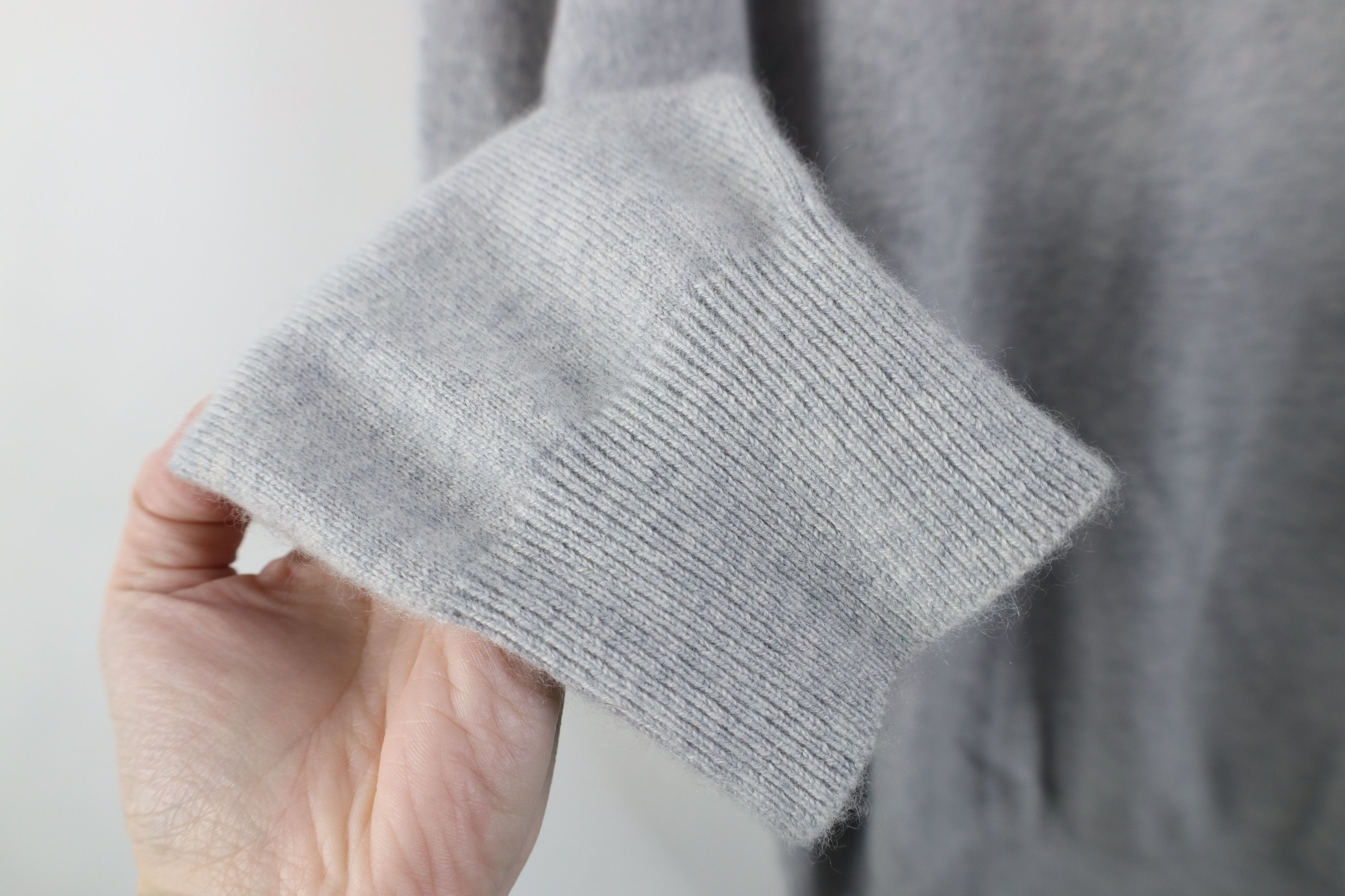 Lands' End Vintage 90s Lands End Cashmere Knit Collared Sweater Gray Size US L / EU 52-54 / 3 - 8 Thumbnail