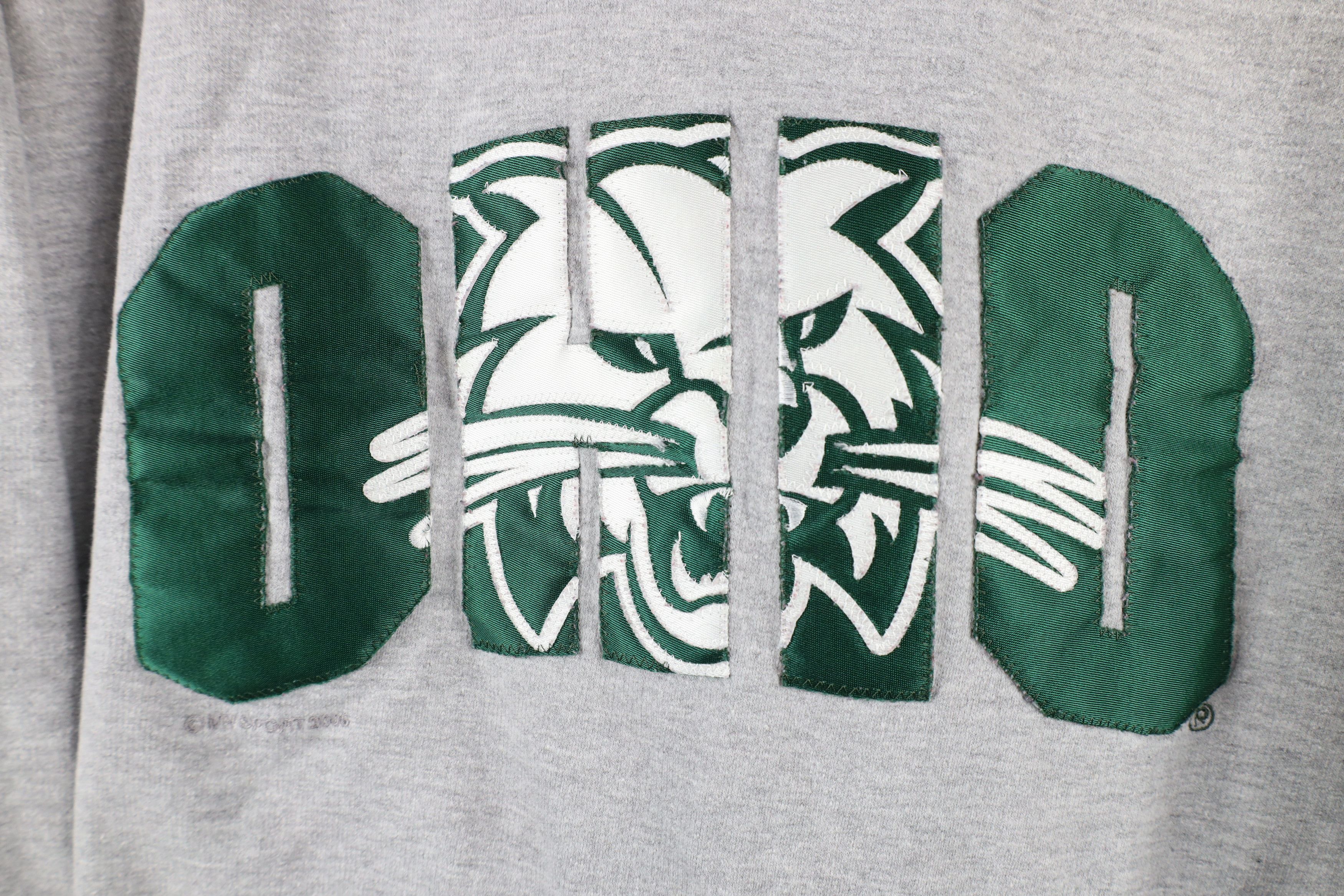 Vintage Vintage Y2K Spell Out Ohio University Hoodie Sweatshirt Gray Size US XL / EU 56 / 4 - 4 Thumbnail