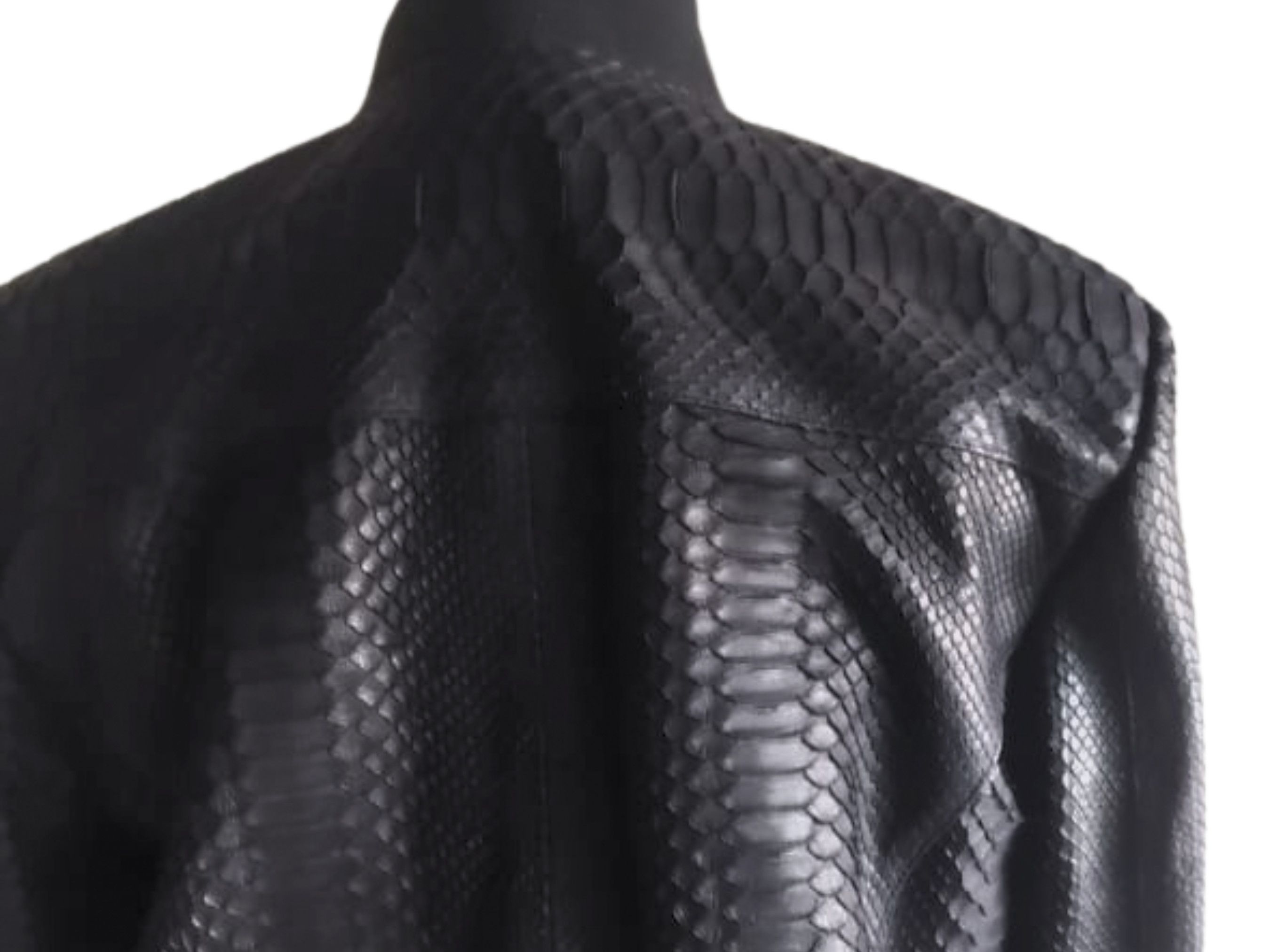 Other Snakeskin Bomber Leather Jacket Size US XL / EU 56 / 4 - 5 Thumbnail