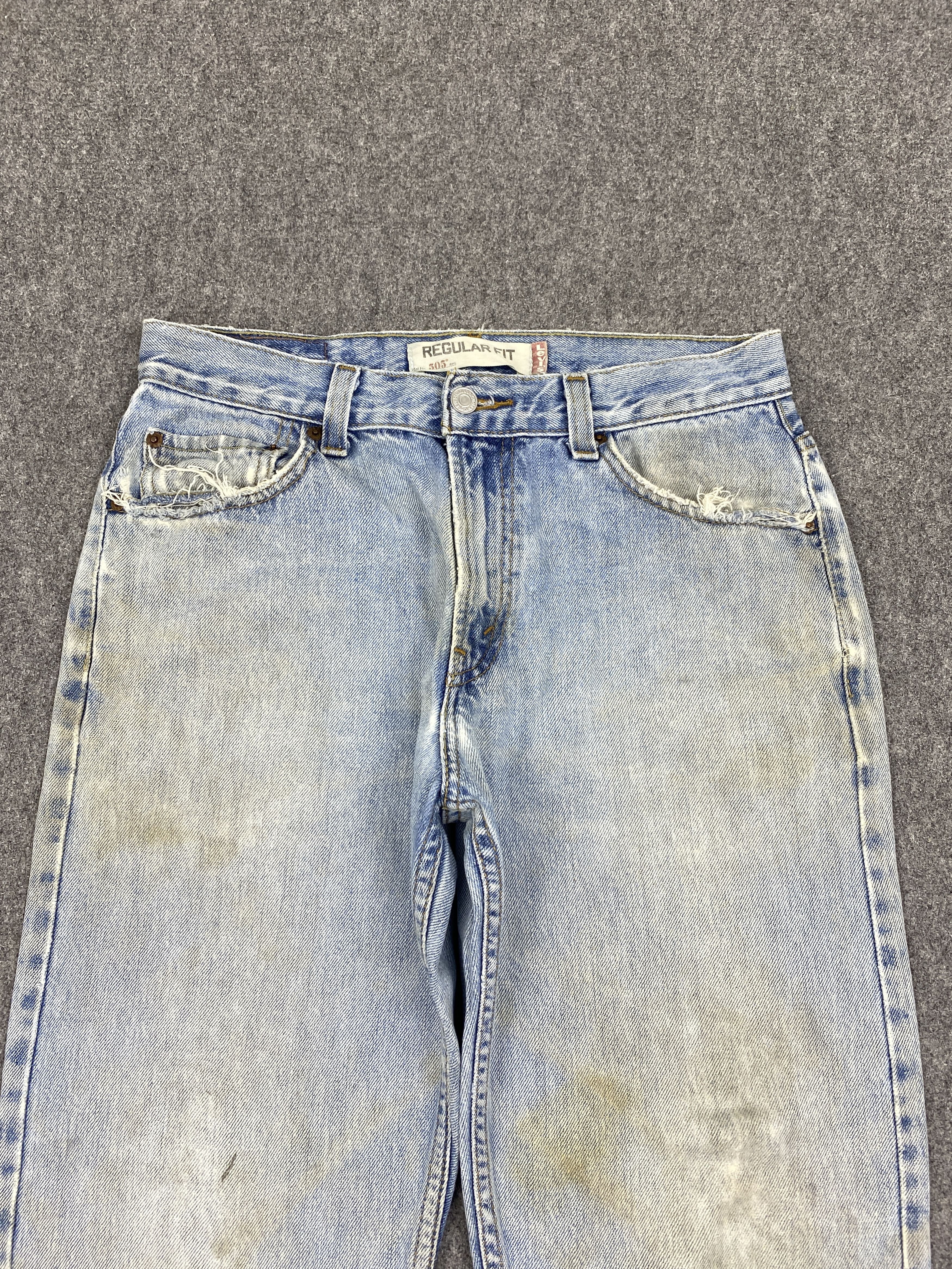 Levi's Vintage Levis 505 Light Washed Jeans DP2829 Size US 30 / EU 46 - 2 Thumbnail