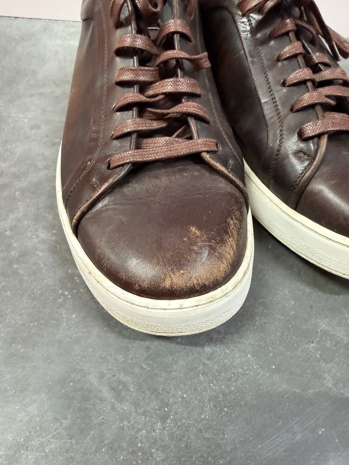 Dior B06 Mens Sneakers Brown Leather Size 43.5 Size US 10 / EU 43 - 2 Thumbnail