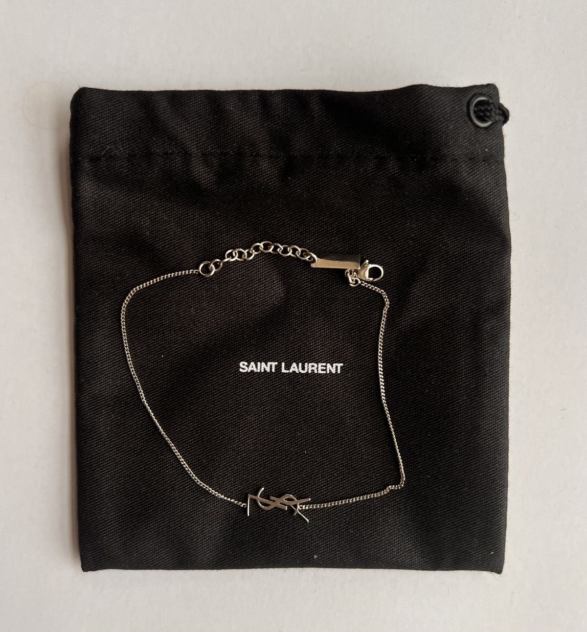 Yves Saint Laurent Saint Laurent Cassandre Charm Bracelet – Palladium YSL logo Size ONE SIZE - 1 Thumbnail