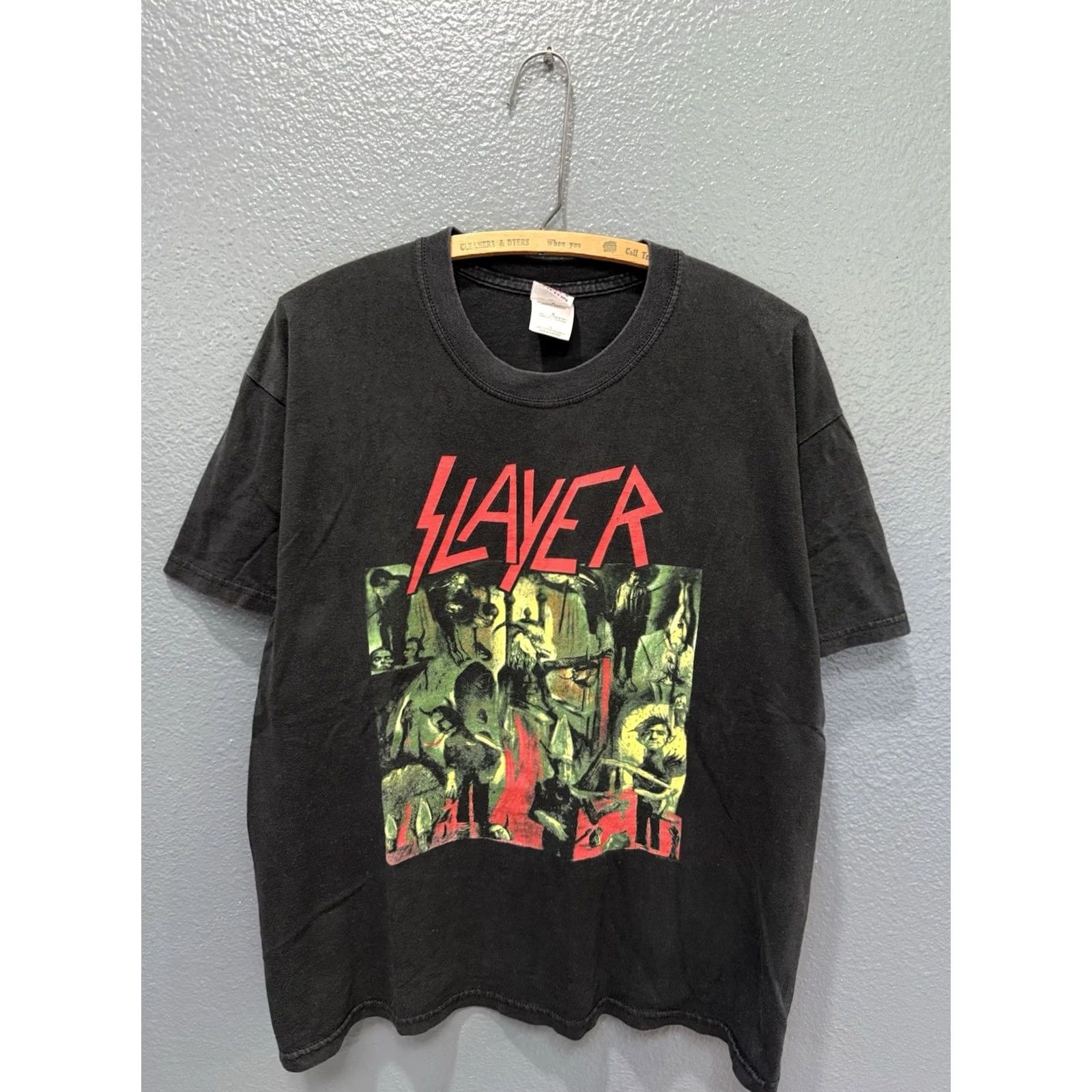 Gildan VINTAGE Slayer Tour Do You Want To Die Band Tee Shirt L Gildan Mens Black 2003 26in 22in Size US L / EU 52-54 / 3 - 3 Thumbnail