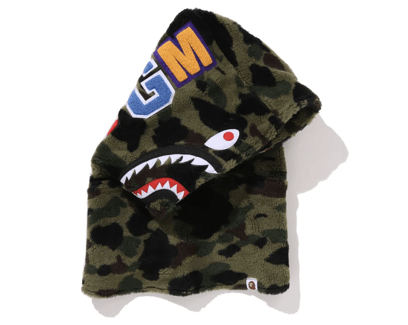 Bape Bape 1ST CAMO SHARK BOA SNOOD Size ONE SIZE - 1 Thumbnail