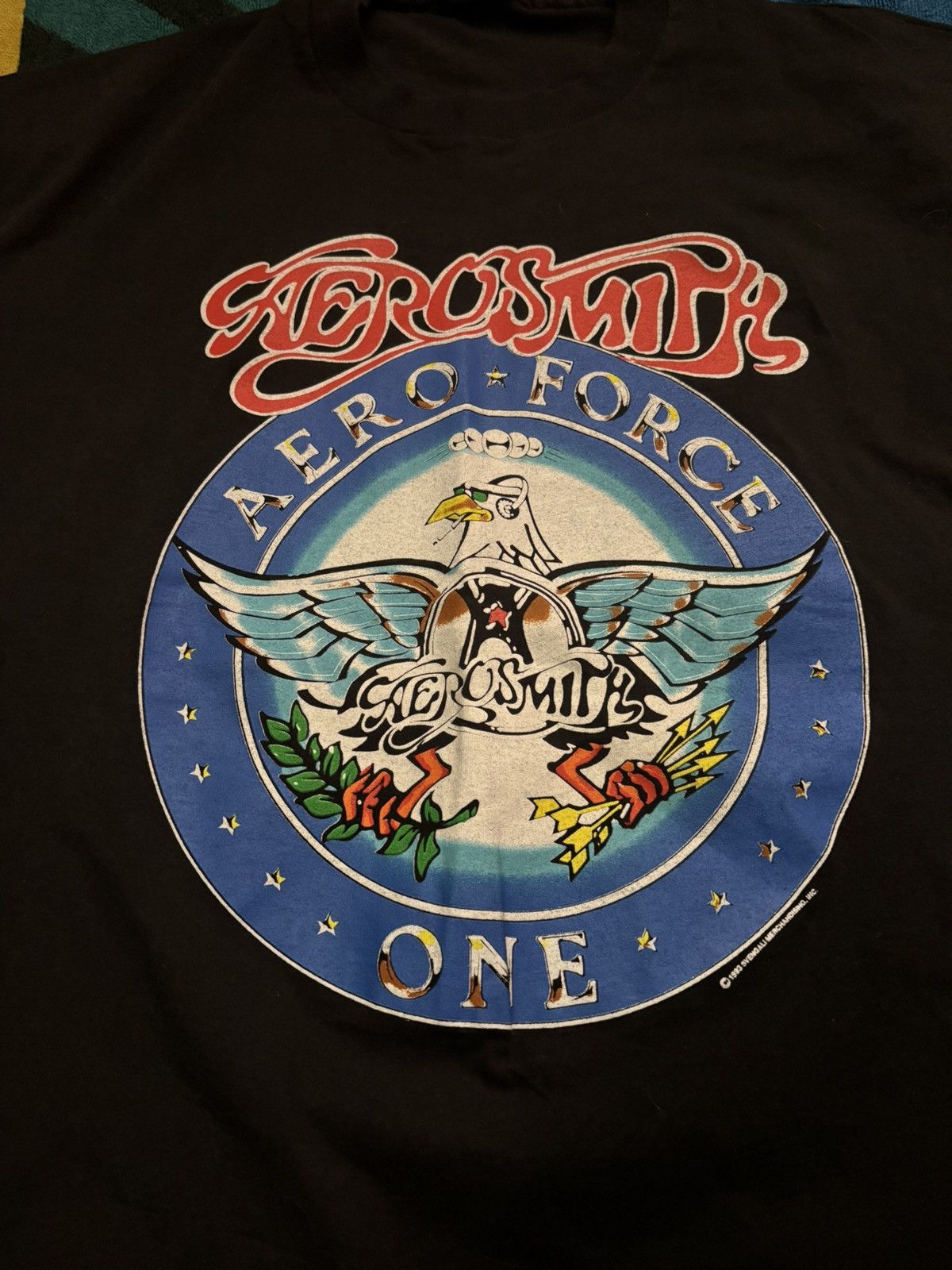 Vintage 1993 Aerosmith Aero Force One Tour Shirt Size US XL / EU 56 / 4 - 2 Thumbnail
