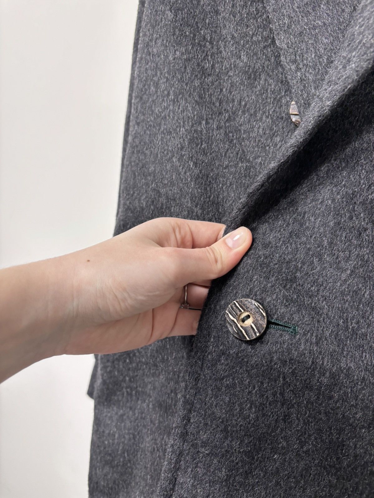 Other Vintage Julius Lang Women’s Double Breasted Grey Wool Coat Size 3XL / US 20-22 - 7 Thumbnail
