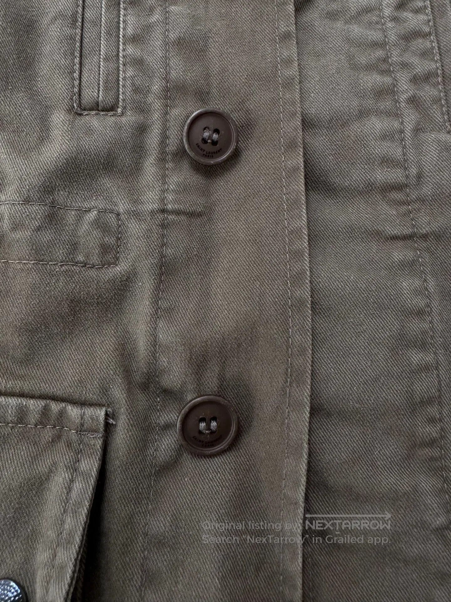 Saint Laurent Paris Saint Laurent Olive Green Shark Jacket. Size US S / EU 44-46 / 1 - 4 Thumbnail
